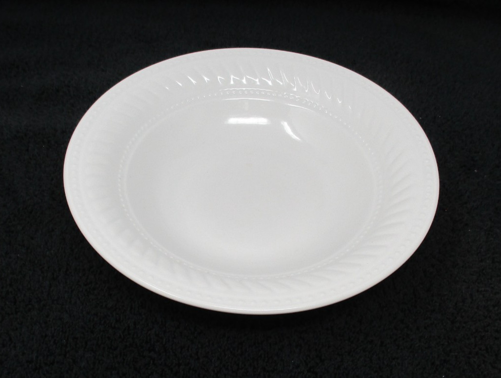 Gibson Designs Imperial Braid 8″ White Soup Cereal Bowl NEW