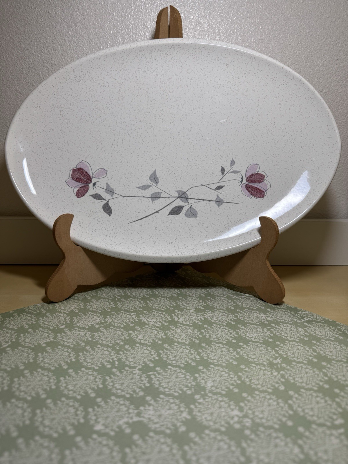 Franciscan Duet Rose 13” Oval Serving Platter USA c.1956-1967 FAST SHIPPING