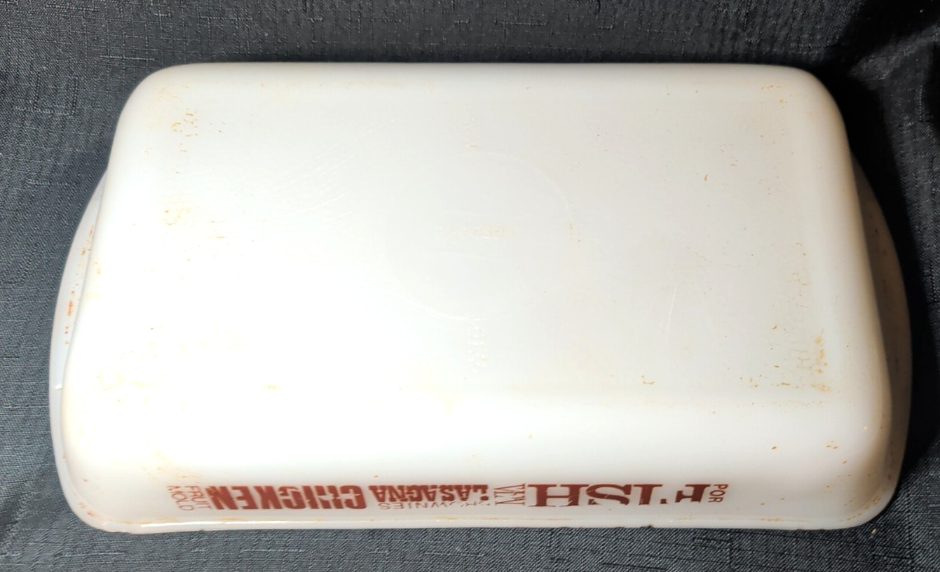 Vintage McGee Glasbake J-2024 Milk Glass Casserole Dish 1.5qt 12” Decorative USA