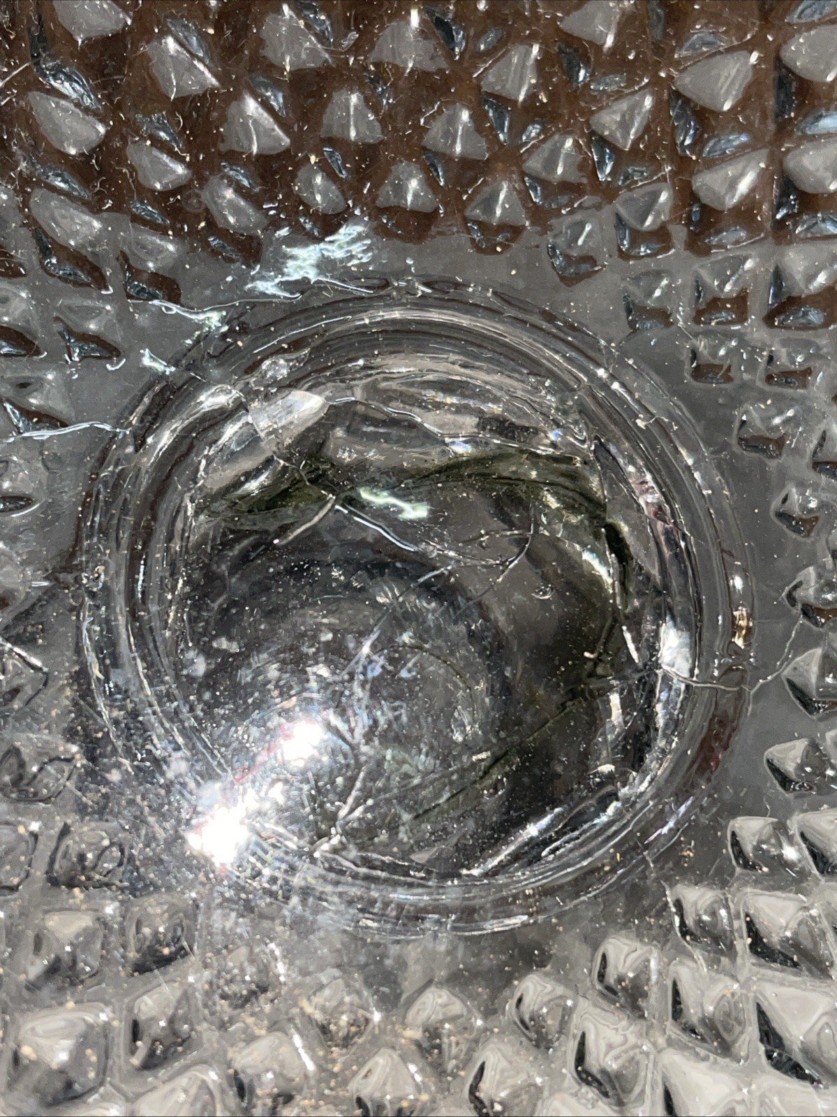 Pressed Glass Pedestal Candy Dish or Compote Scalloped Edge Bowl 6.5”H X 9”W