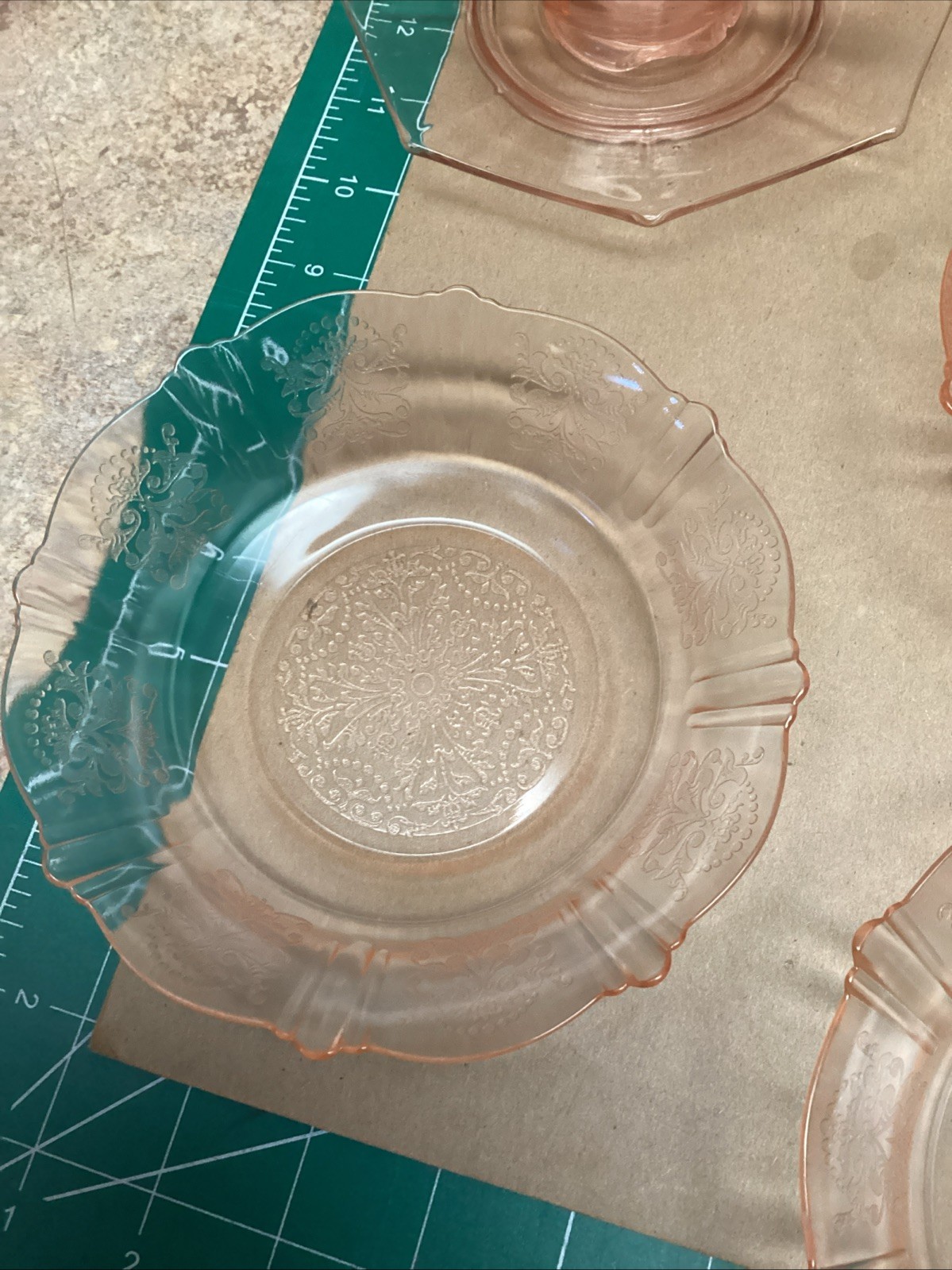 Large Vintage Lot 25 Pieces Mixed Pink Depression Glass