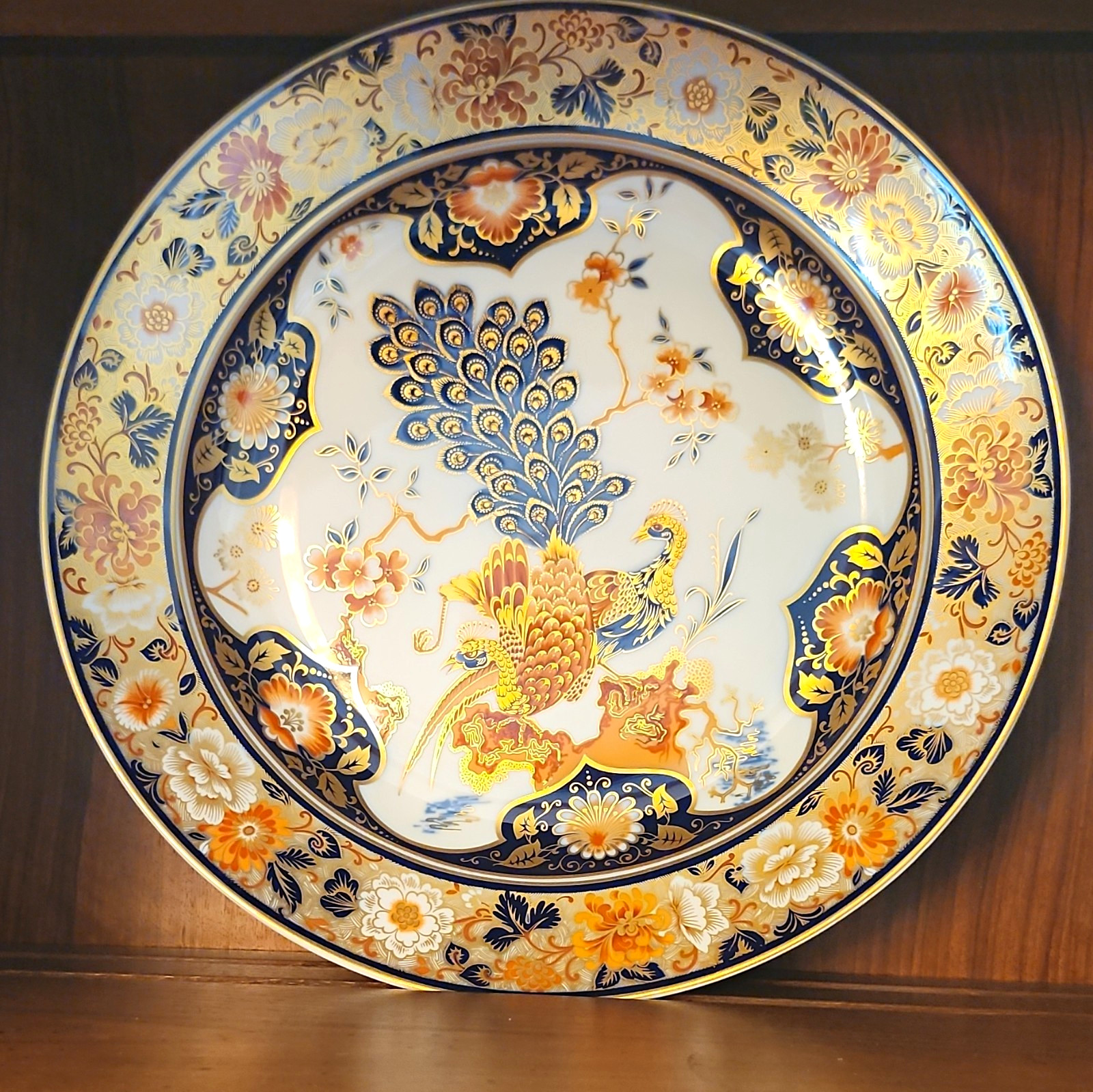 Kaiser Yokohama Porcelain Decorative Plate Peacock Floral Birds Germany