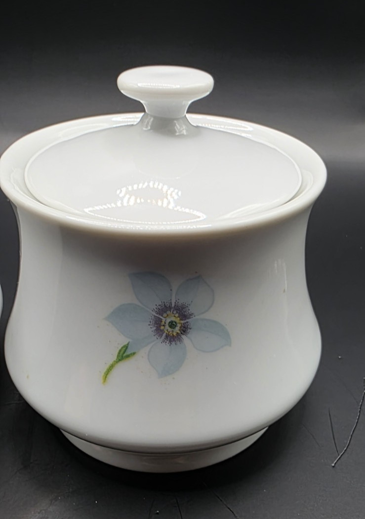 VTG Botanica by Georges Briard Ovenware Cream and Sugar Bowls Florals Bee