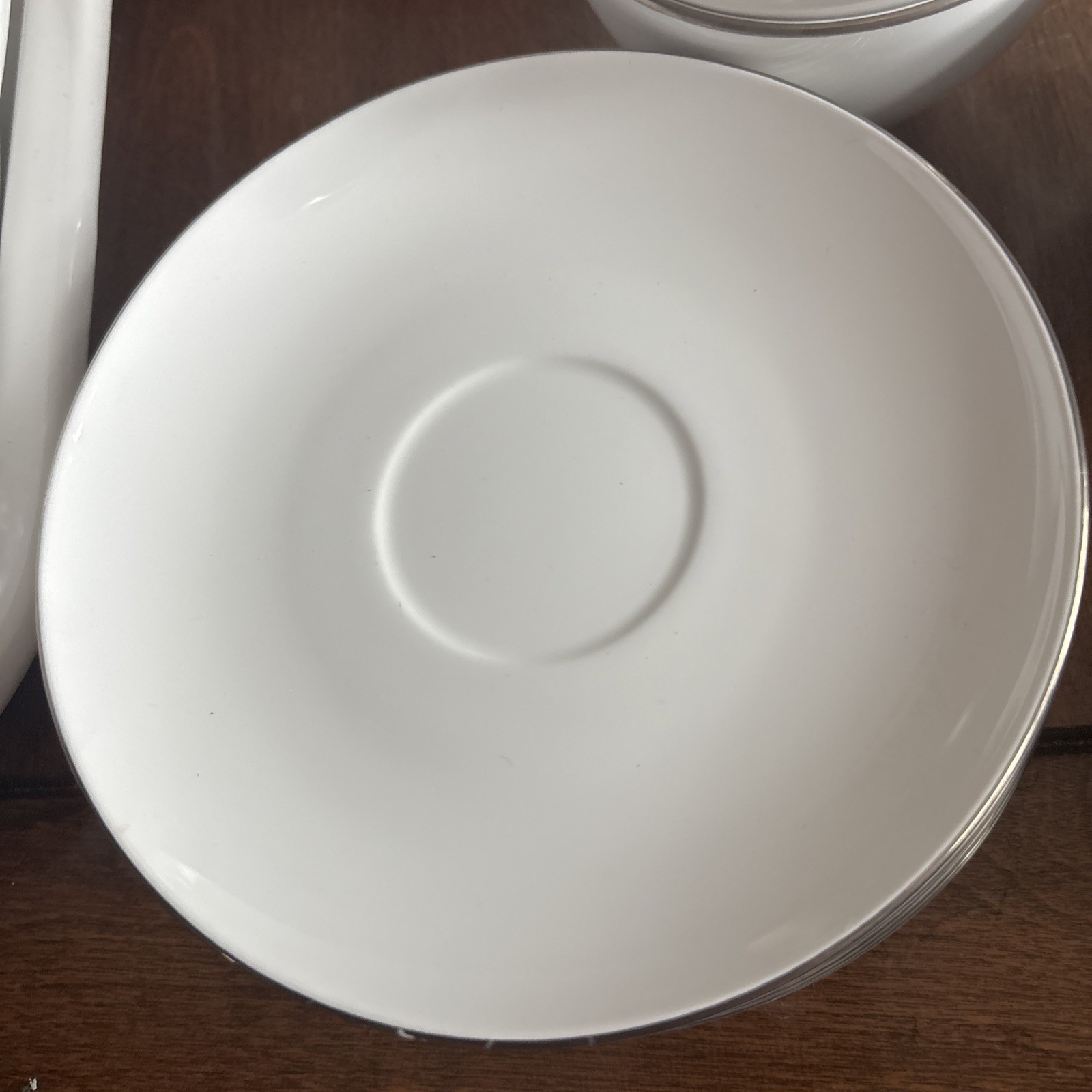 Creamer, 8 saucer and 6 cups : Corning Centura Vintage White Cup And Saucer