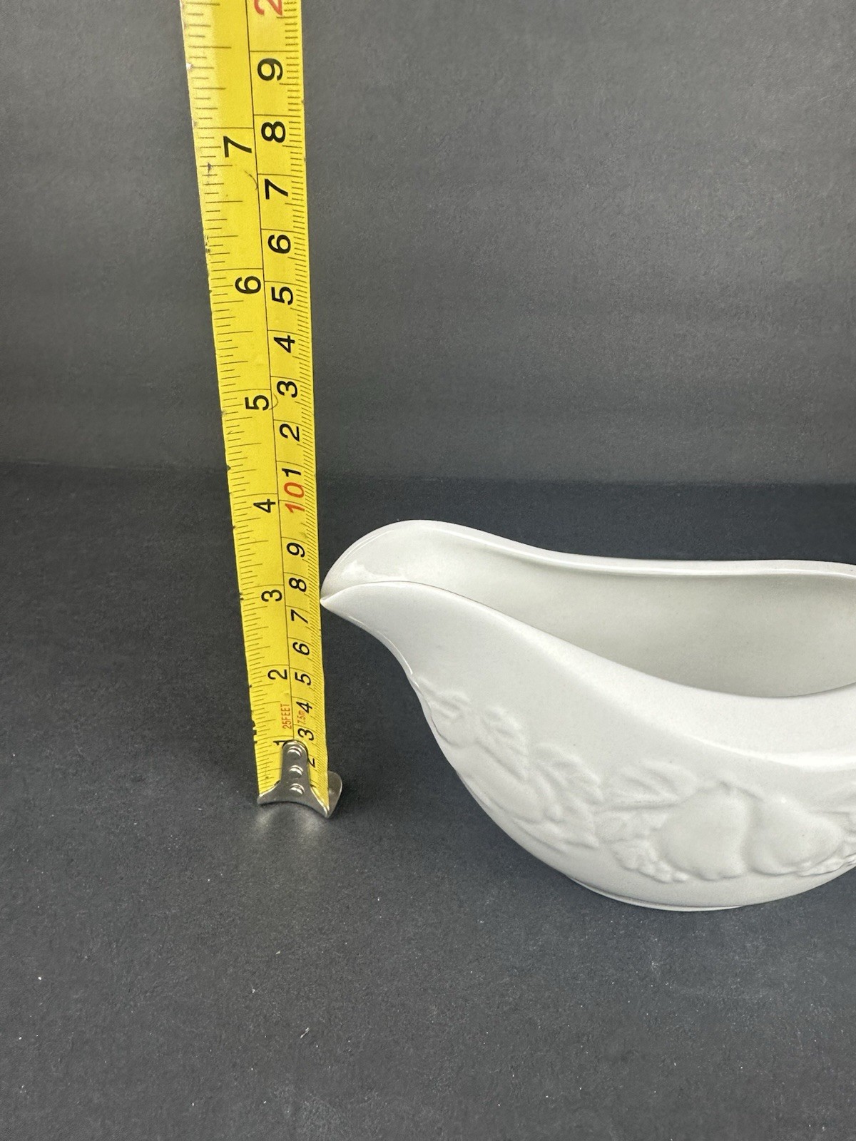 Fruit de Blanc 1995 Tabletops White Sugar Bowl Container Creamer Set Gravy Boat