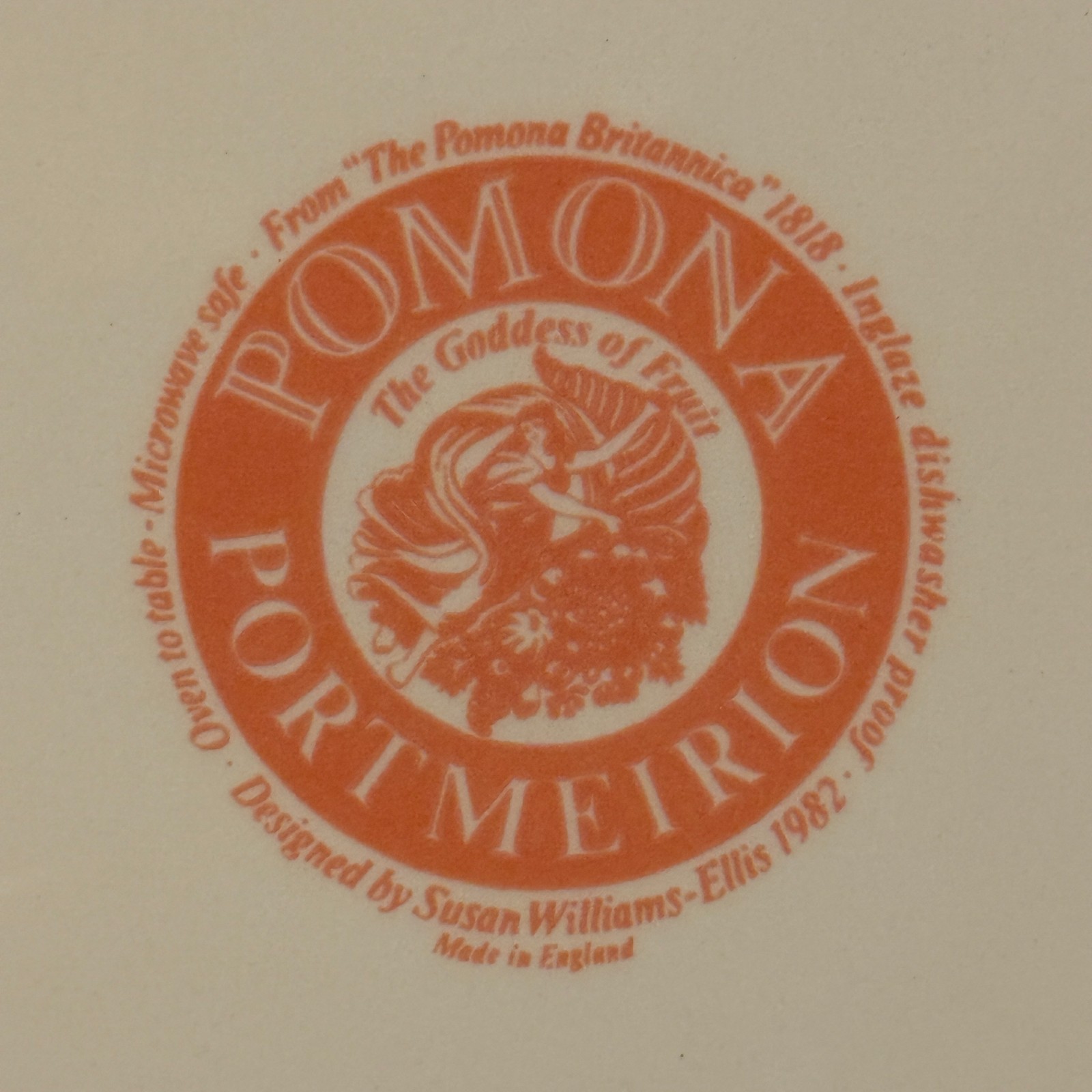 Portmeirion Pomona 2 Dinner Plates Currant & Peach 1 Salad Cherry No Border Engl