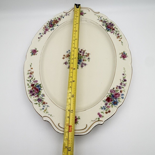 Victoria China Czechoslovakia Oval Serving Platters VIT205 Vintage Set Of 2