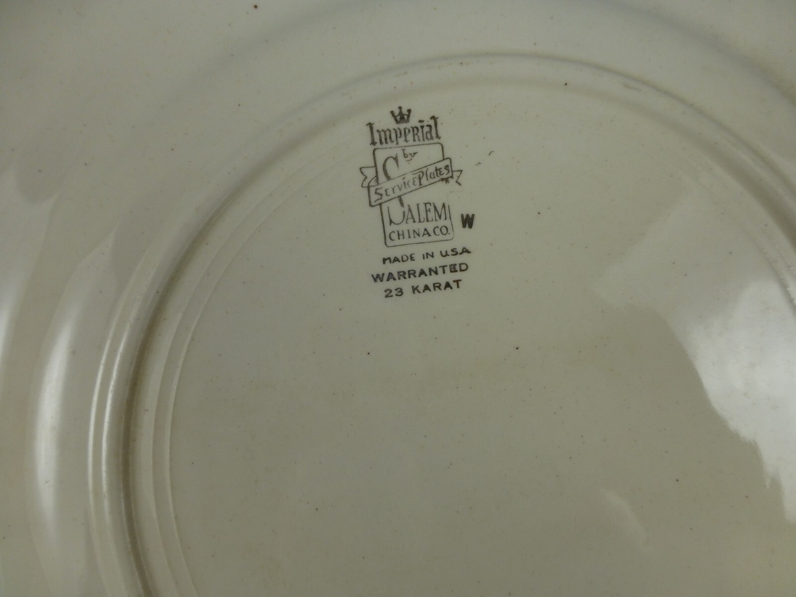 LOT OF 2 Salem 23 Karat Gold Victorian Women Plate 11 inch Made in USA
