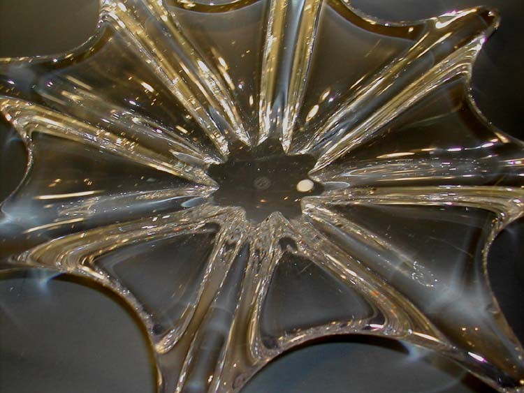 BACCARAT France Crystal Star 8 Point Asymmetrical Candy Dish Bowl Centerpiece