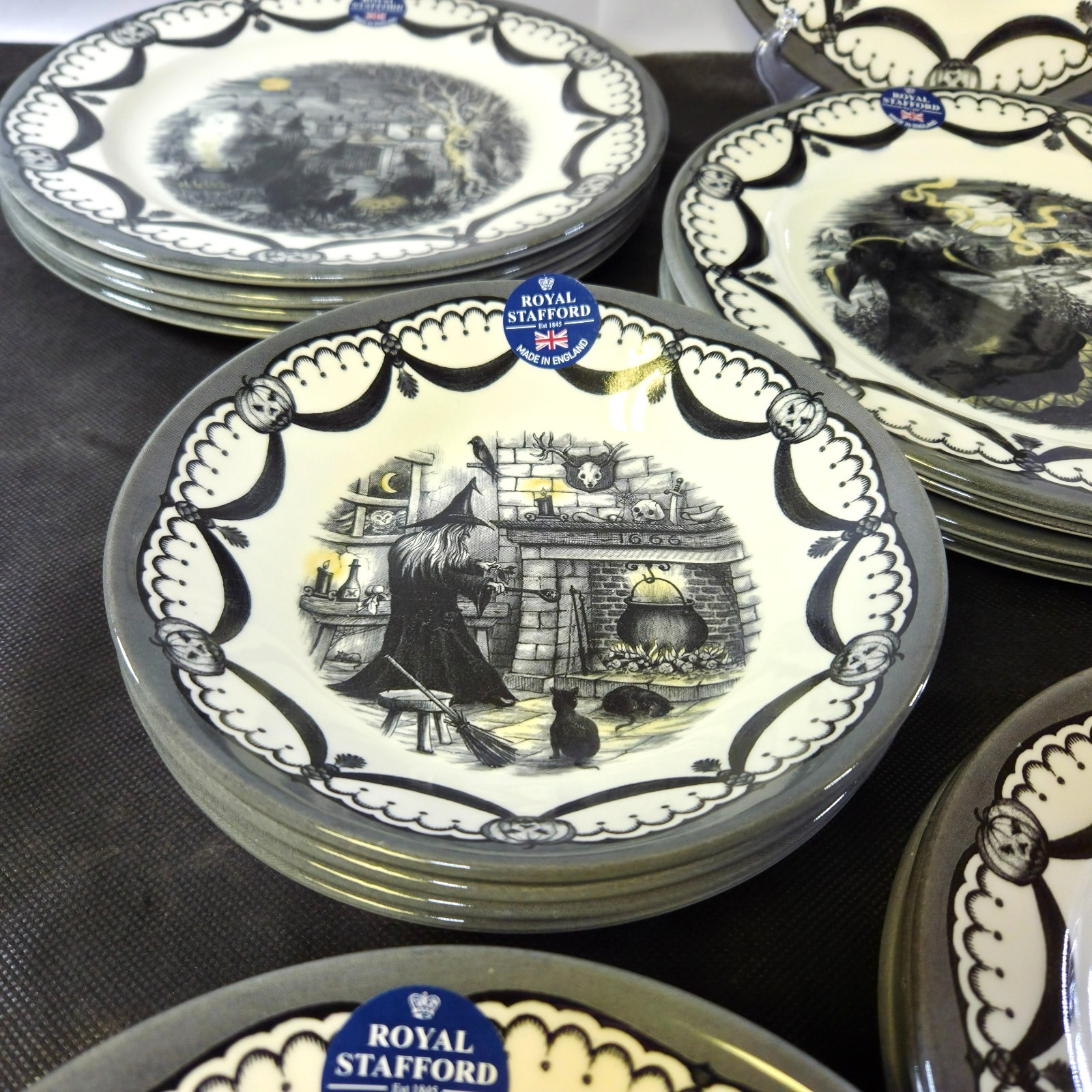 Royal Stafford Coven, Haunted Home, Guardian, Skull Dinnerware SOLD BY THE PIECE