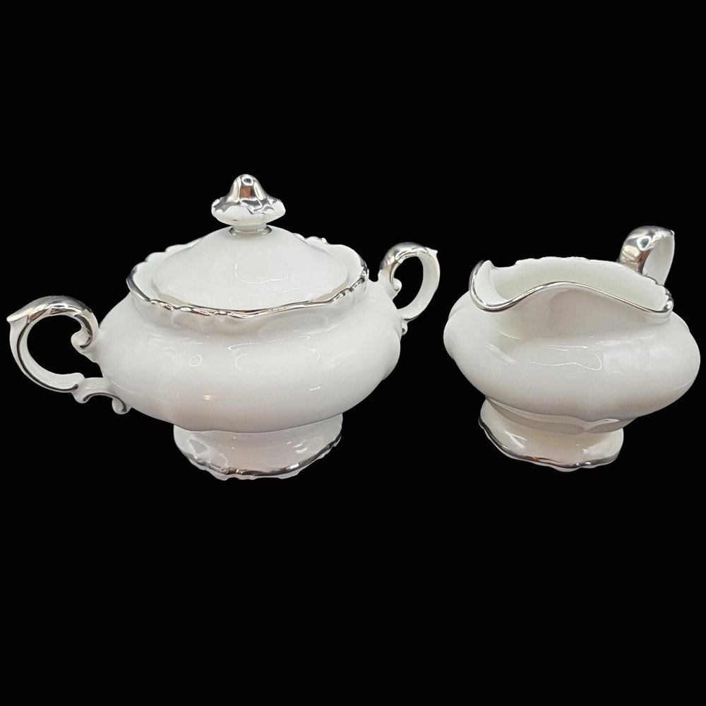 Royal Crest Lady Royal Creamer Pitcher Fine Bone China England Vintage Silver