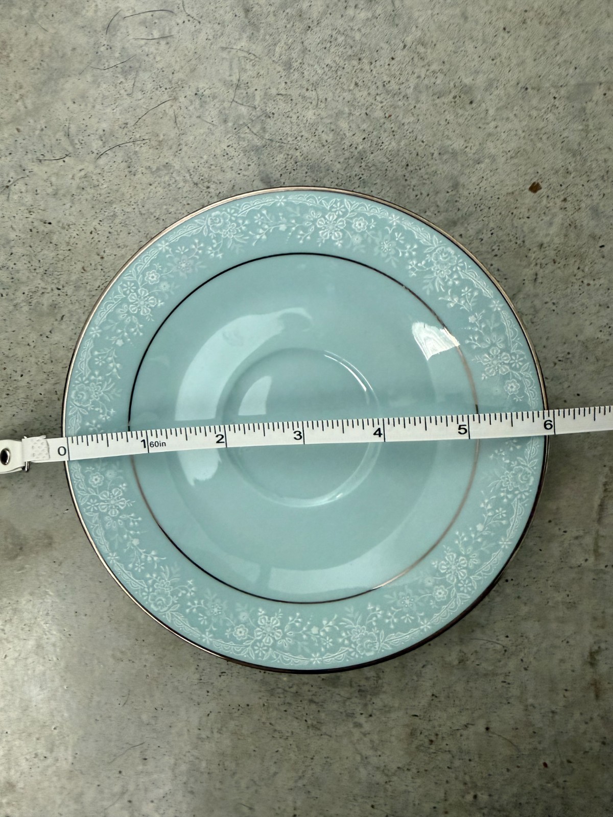 Noritake China Fidelity Saucer Baby Blue With Gold Trim 8003 W81