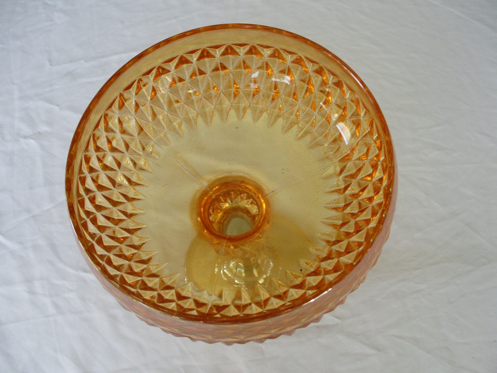 Indiana Glass Amber Pedestal Candy Dish + Covered Candy Dish & Condiment Server