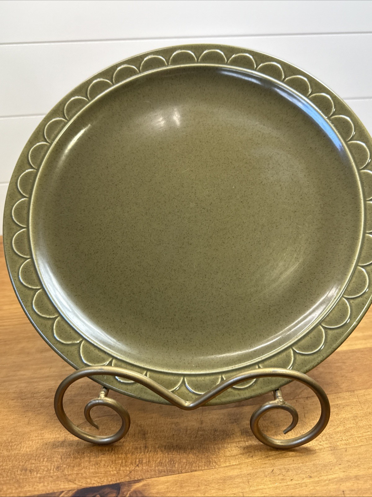Vintage Homer Laughlin Sheffield Granada Olive Green 12.25” Platter USA