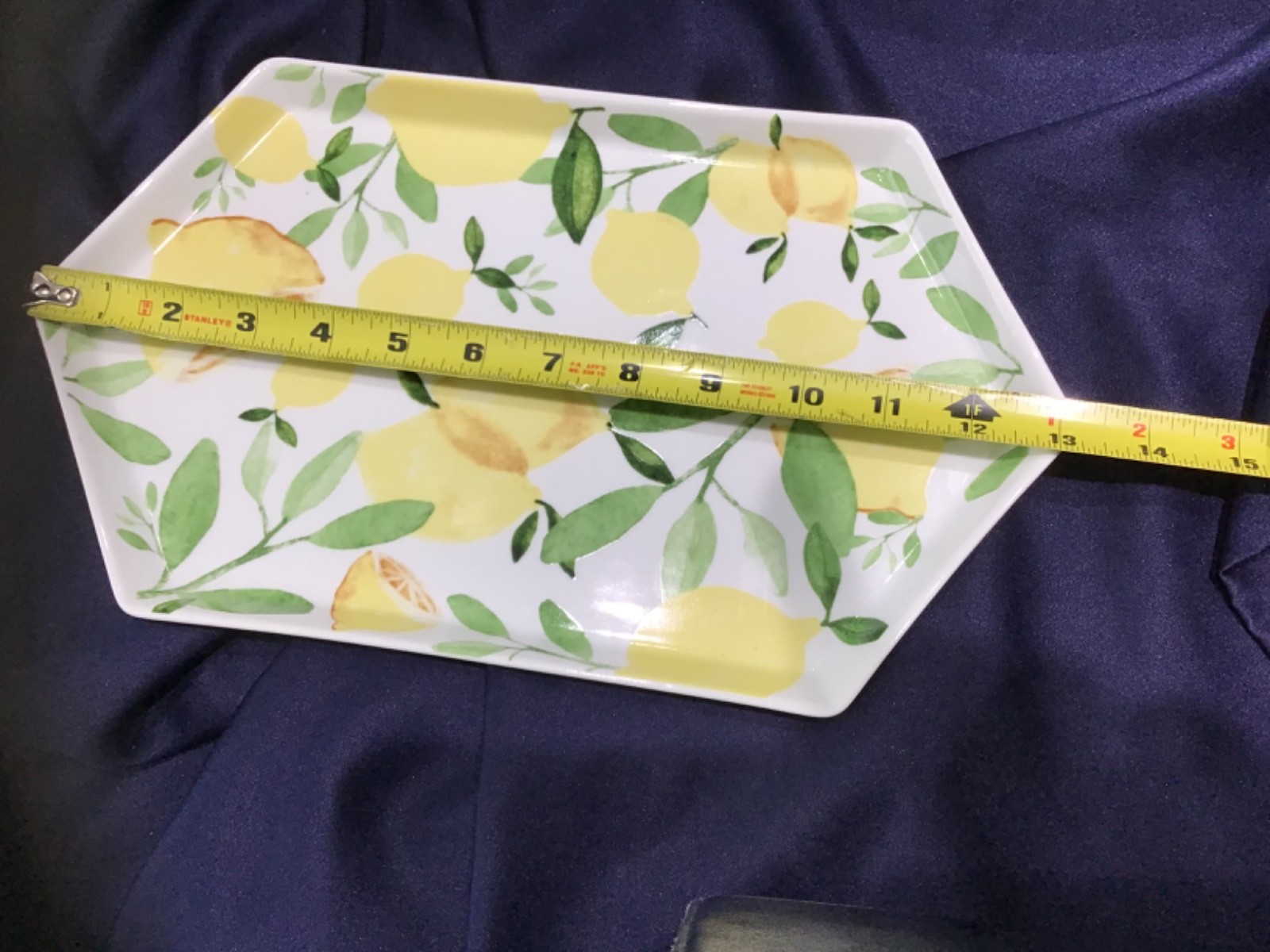 ROSANNA ZESTY LIFE hexagon TRAY PLATTER 🍋lemon motif 🍋NEVER USED! NEW! 🍋🍋🍋