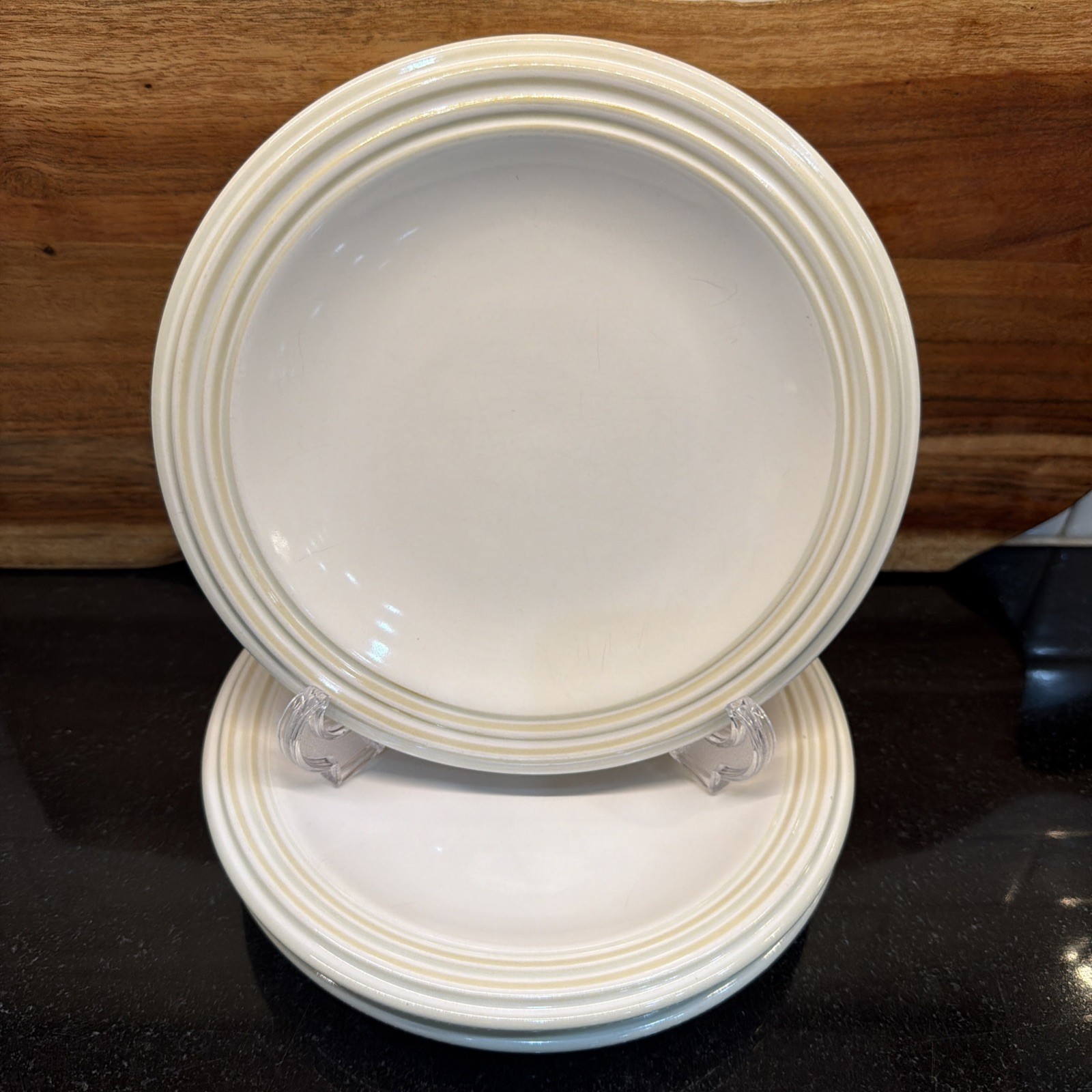 Set Of 3 Pfaltzgraff USA CAPPUCCINO 8 1/8” Salad Plate EXCELLENT Stoneware