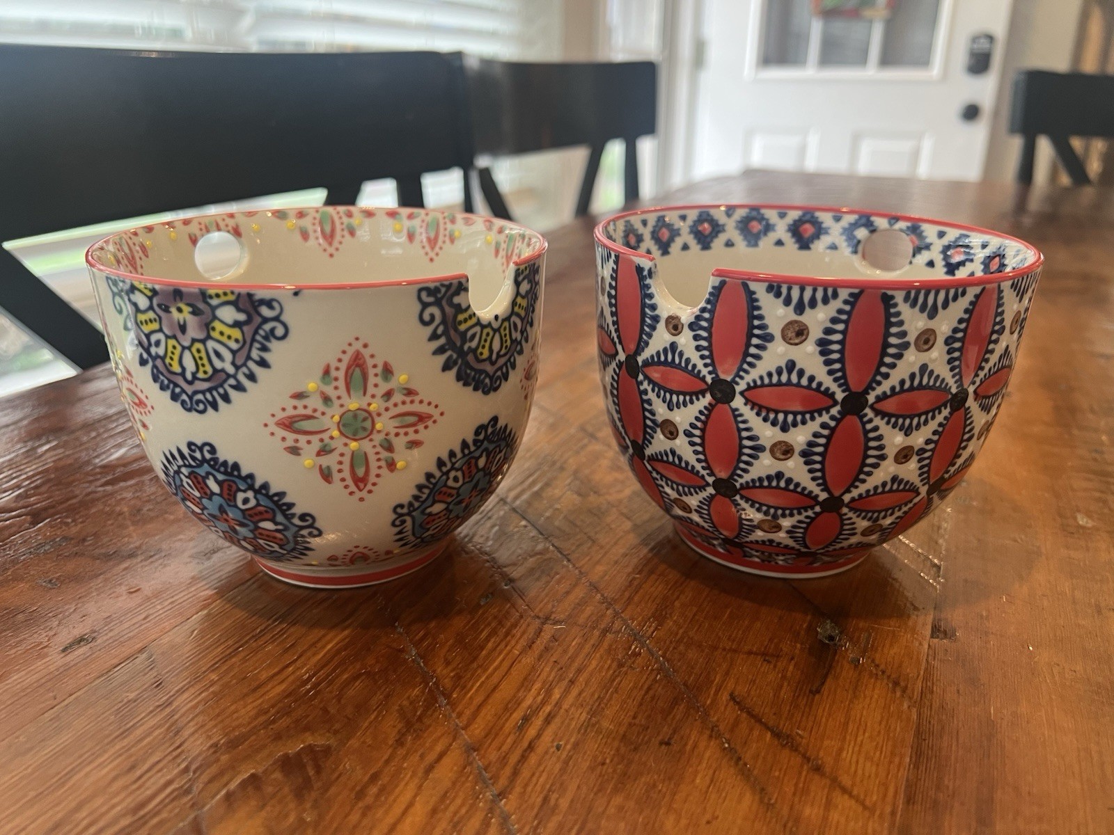 2 Yokohama Studio Hand Painted Noodle Rice Ramen Bowl 5″ Diameter Japan