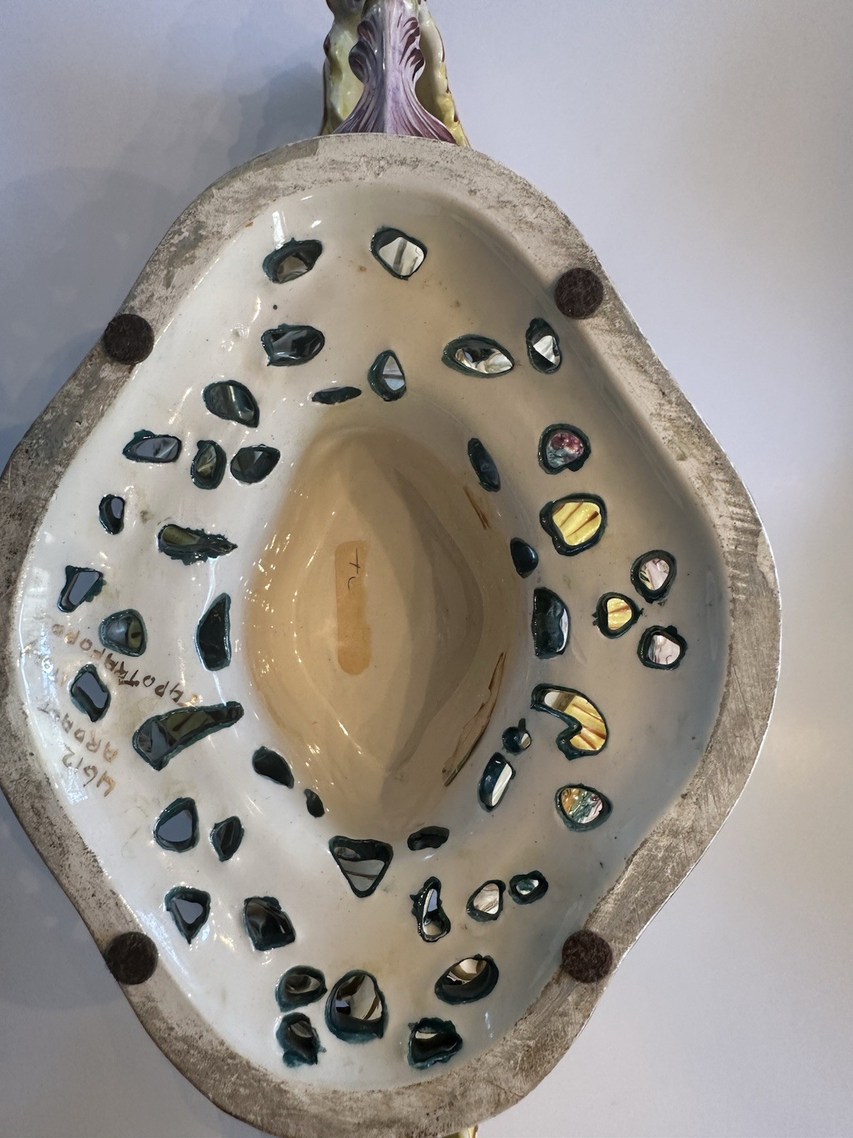 Capodimonte Center Piece Bowl. Hand-painted Ardalt Italy