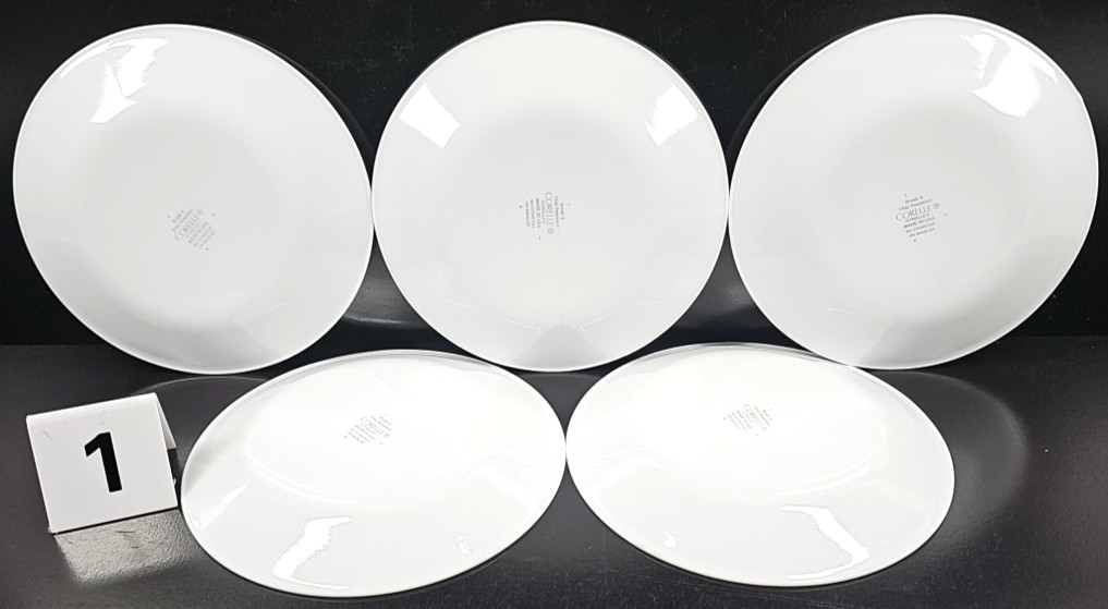 15 Corelle Classic Cafe Black Bread Plates Set Corning Livingware Rings Dish Lot