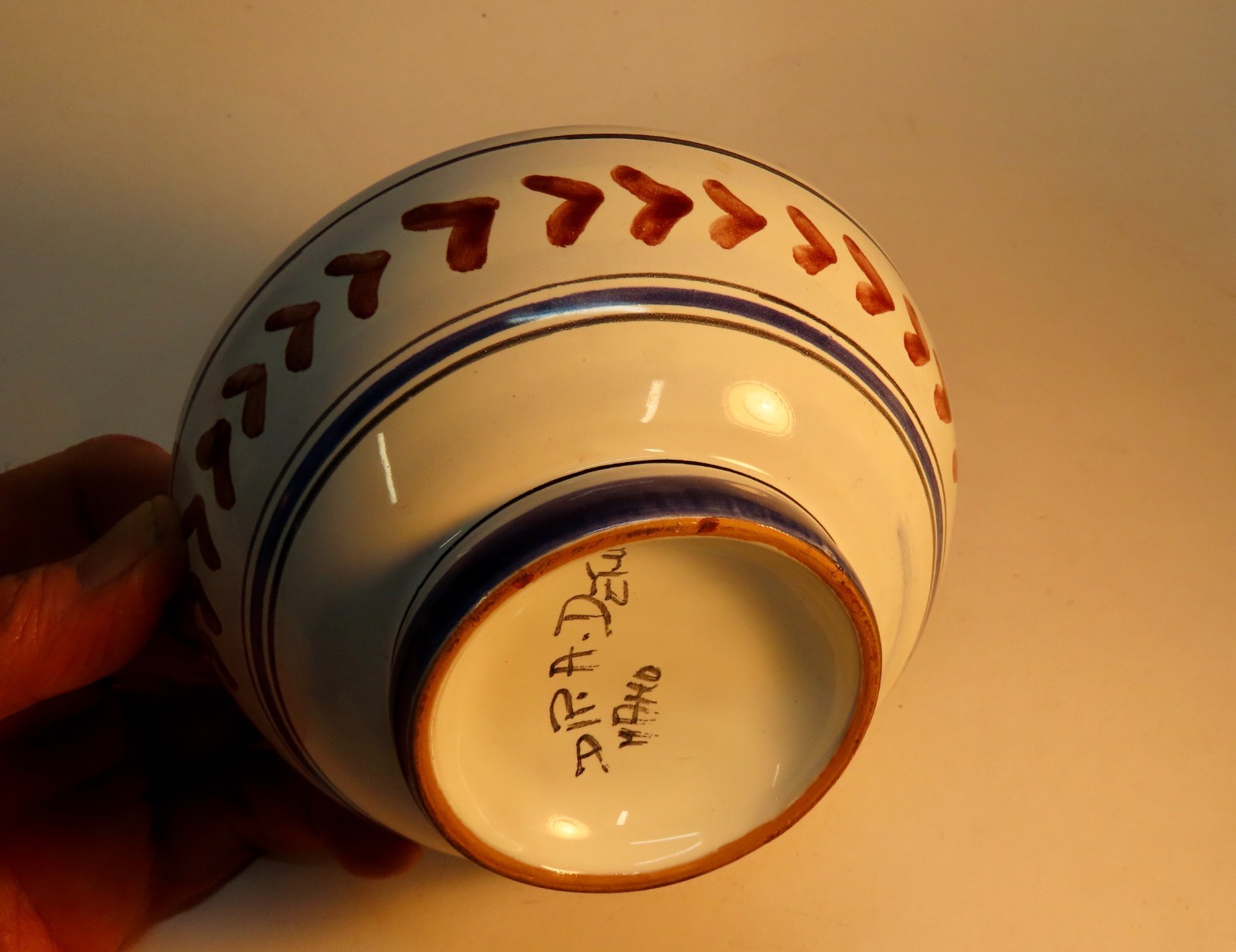 Vintage Deruta Majolica Ceramic Small Bowl Hand-Painted, Italy 5 1/2 Inches, New