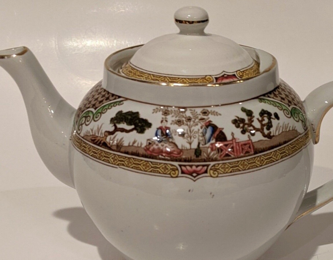 Vintage/Antique 1920’s Adderley’s Nankin Teapot, Tea Pot Porcelain, Signed 32 oz
