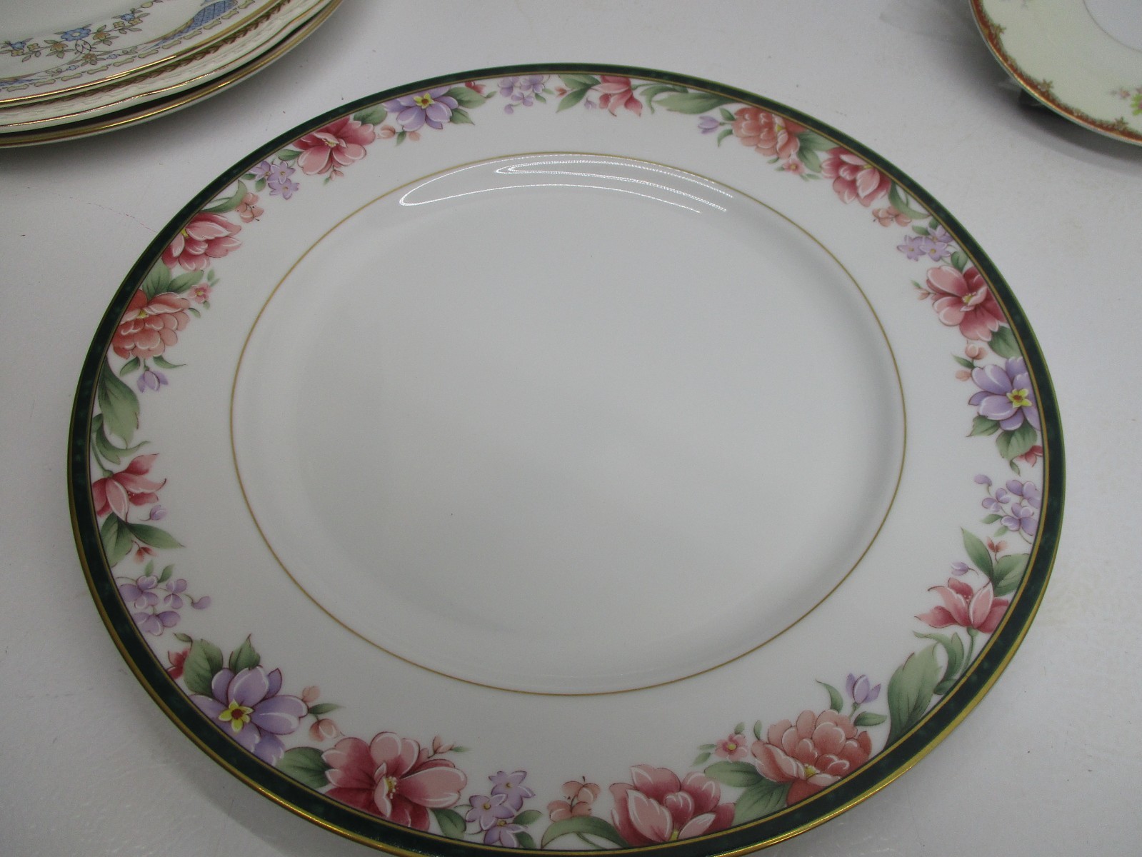 Vintage Mismatched China Dinner Plates & Bread Plates ~ 8pcs-Beautiful-Colorful
