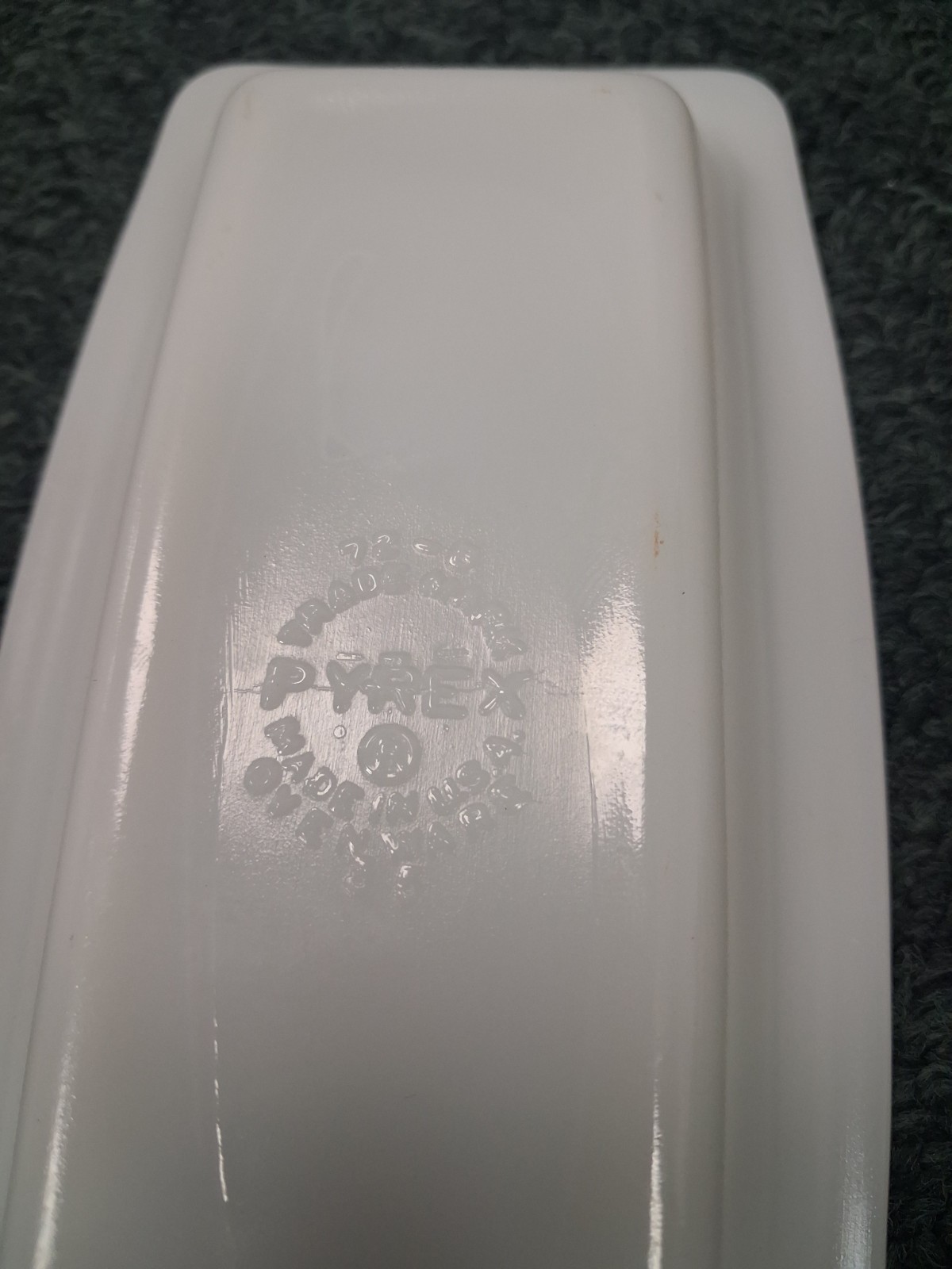 Pyrex Vintage Autumn Harvest Butter Dish with Lid White