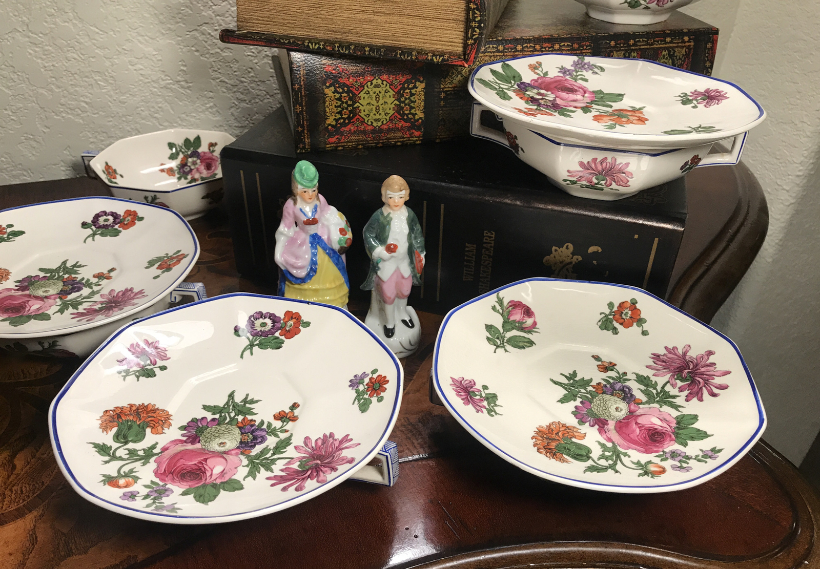 Antique Royal Doulton Cream Soup Bowl & Saucer Nanakin RdNo 597,783 Made England