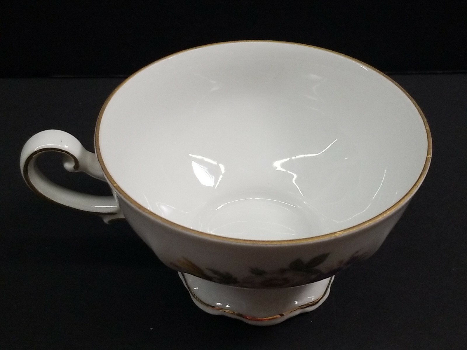 Mitterteich Bavaria Meissen Floral Cup 4″ Gold Trim Germany
