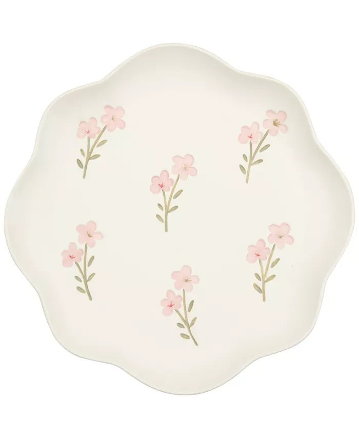 Haven Floral Scalloped Salad Plates 9 in. Set of 4