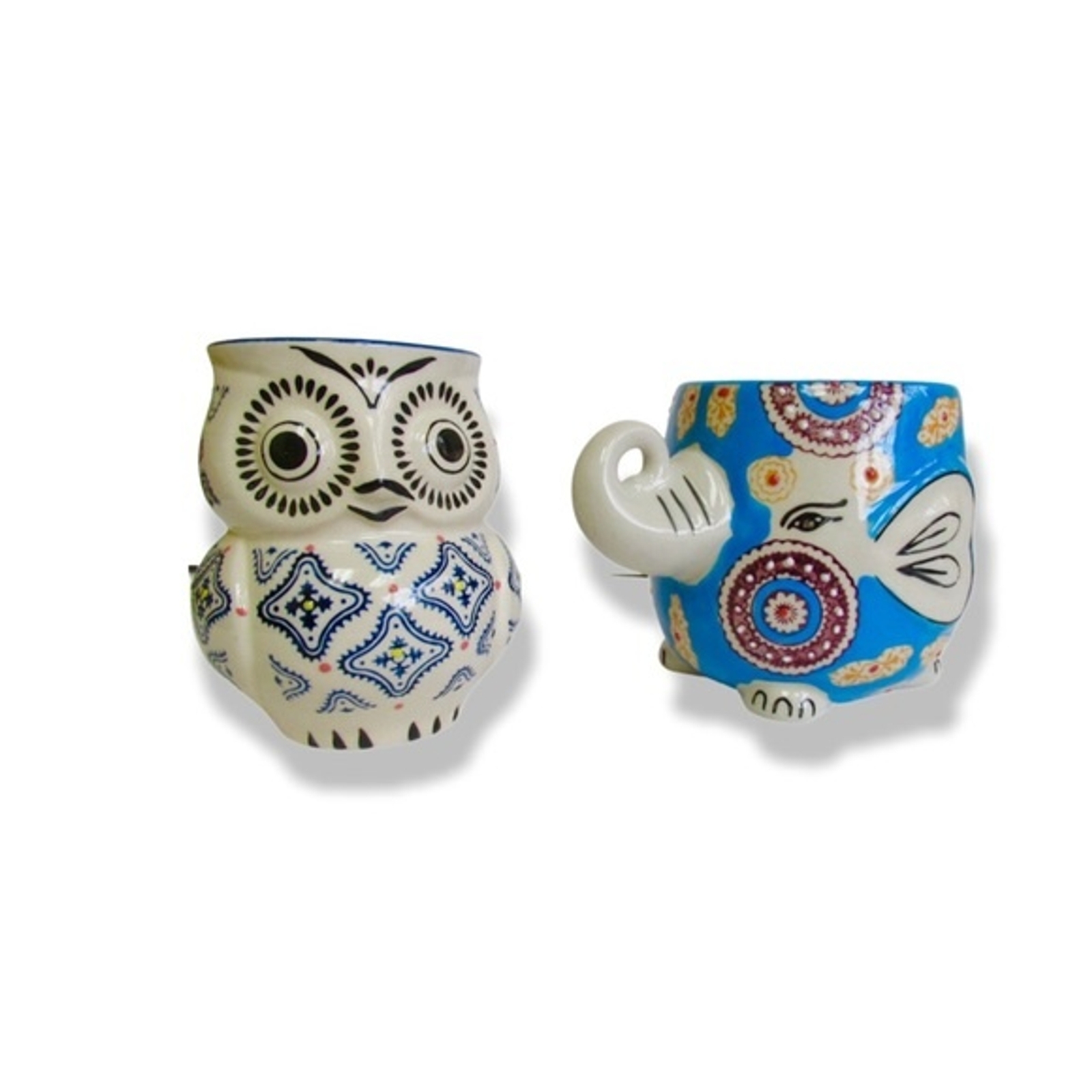 Yokohama Studio And Royal Coffee Cups Owl and Elephant