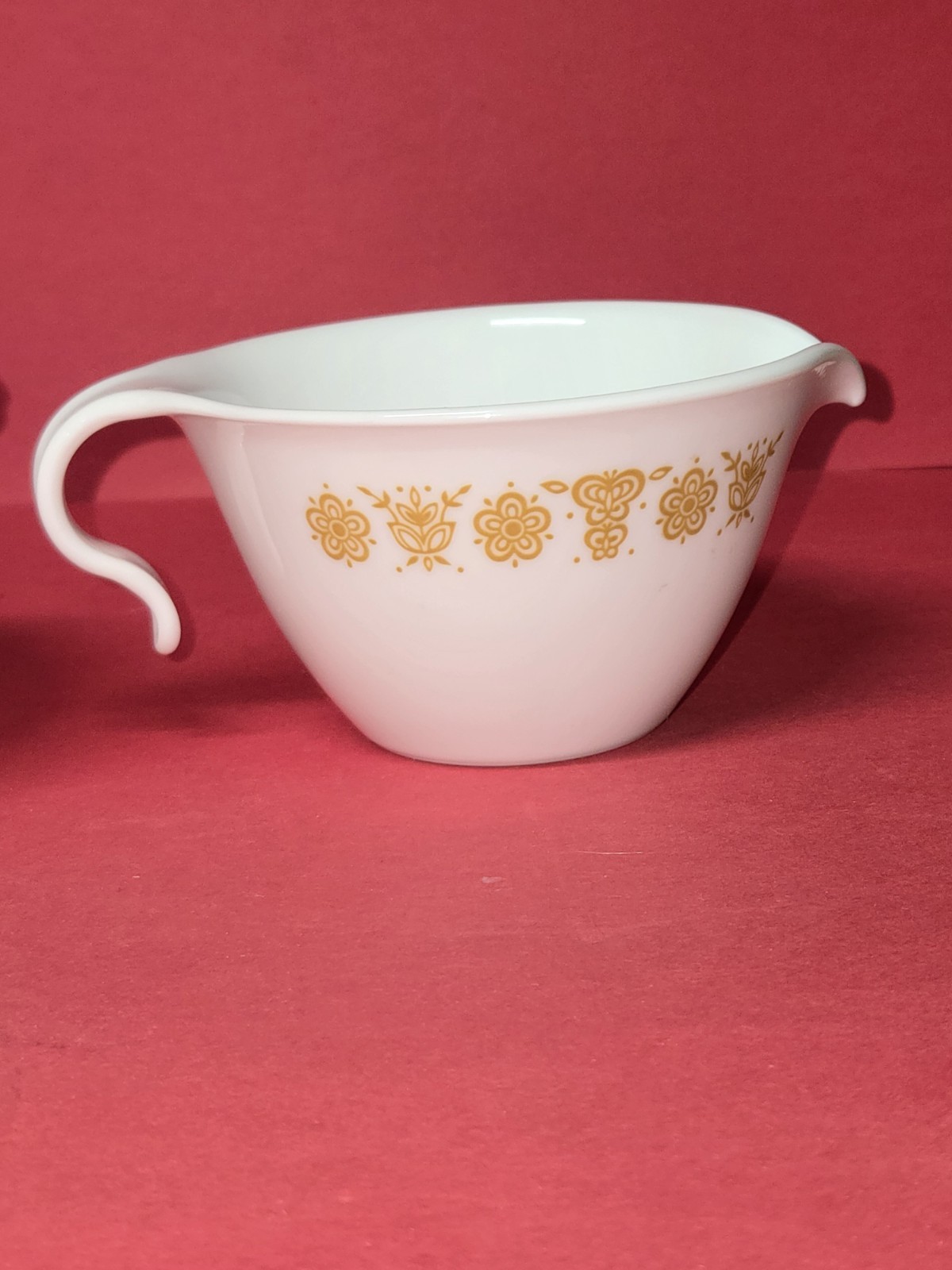 Vintage Corelle Butterfly Gold Creamer and Covered Sugar Bowl Set
