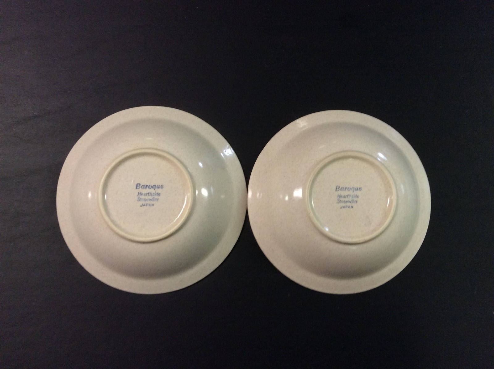 Set of 2 Baroque Hearthside Stoneware Japan 6-1/2 Inch Soup Bowls (Excellent)