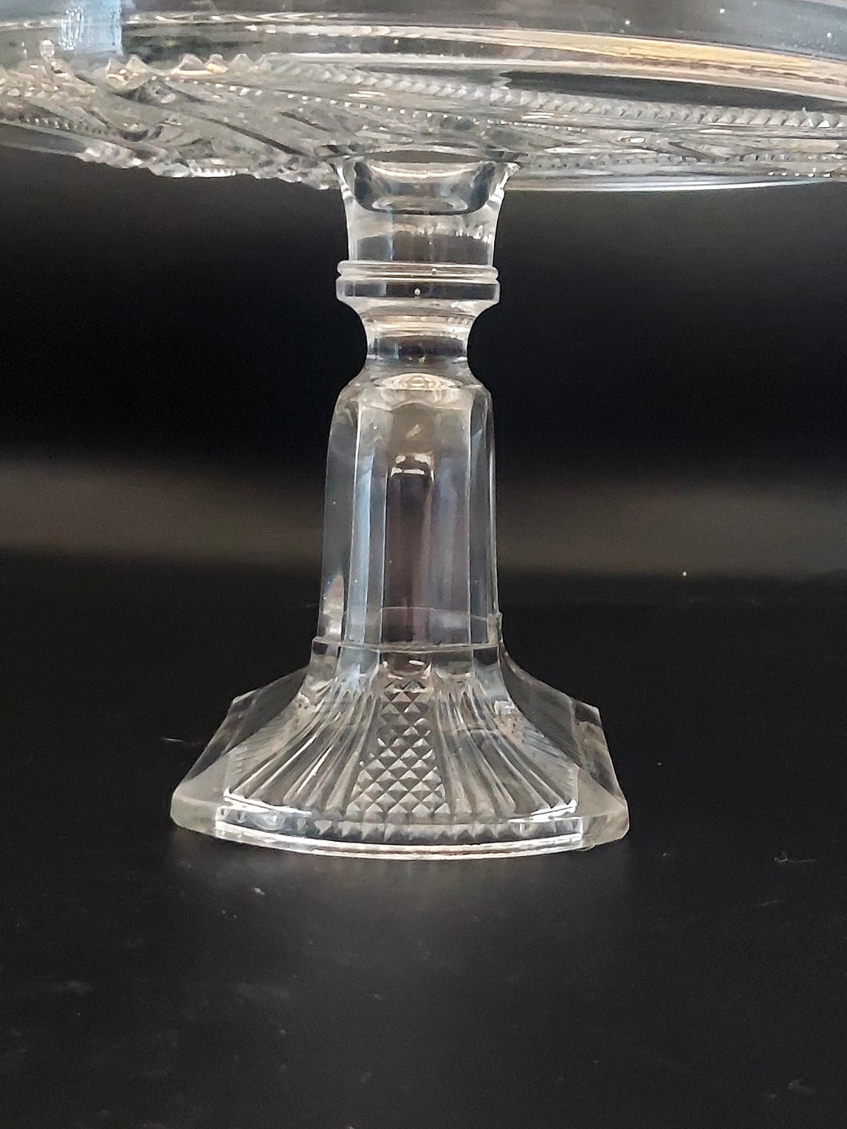Antique EAPG Bryce Brothers Argyle Rare Oblong Pedestal Cake Plate C. 1880/1900s