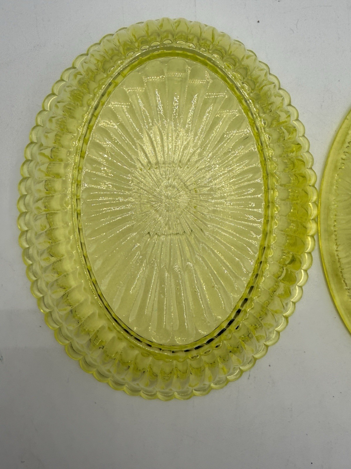 VNTG Boyd Vaseline Glass Turtle Covered Dish 5.5 in VERY RARE
