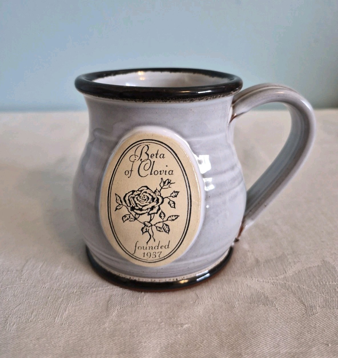 Deneen Pottery Mug Beta Of Clovia Floral Stoneware