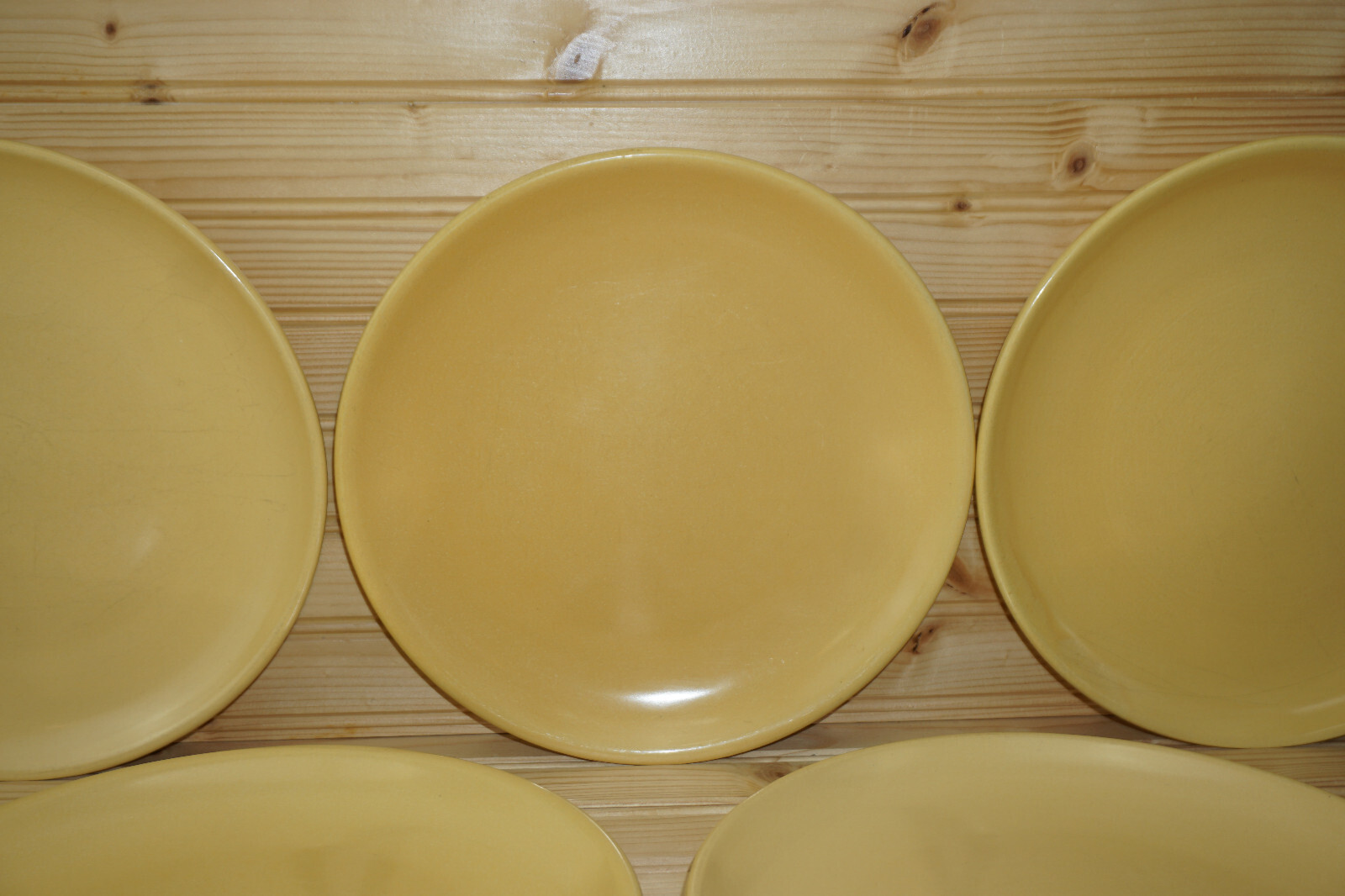 La Solana Pottery Yellow / Orange (5) Dinner Plates, 10″ (S41)