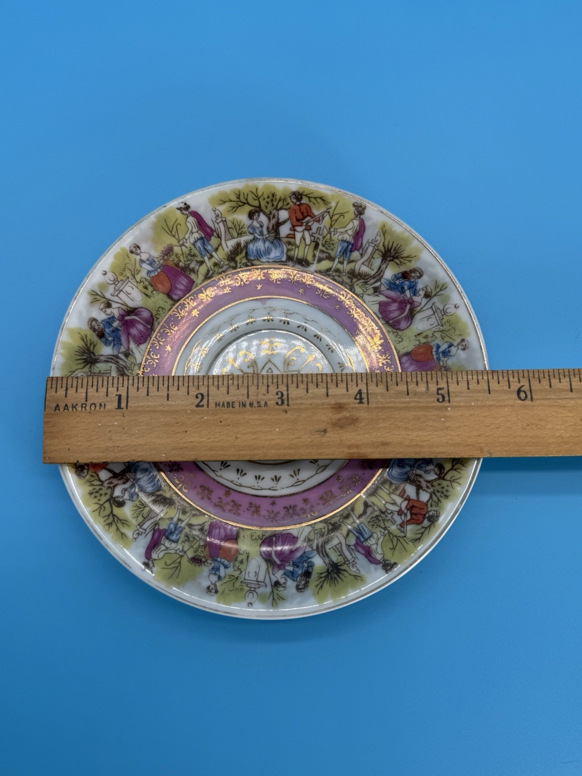 VINTAGE Royal Vienna Saucer 1455 Courting Scene Porcelain Decorative Dish!