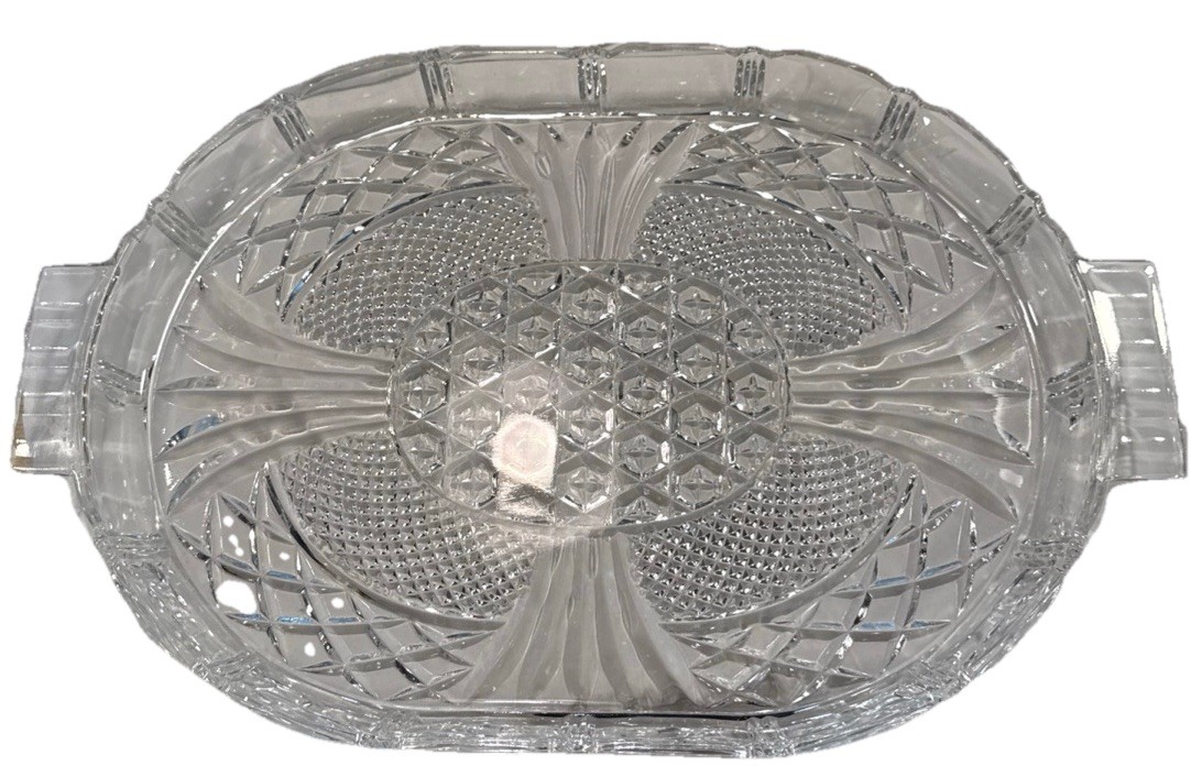 Shannon Crystal By Godinger 24% Lead Crystal Vintage Heavy Tray