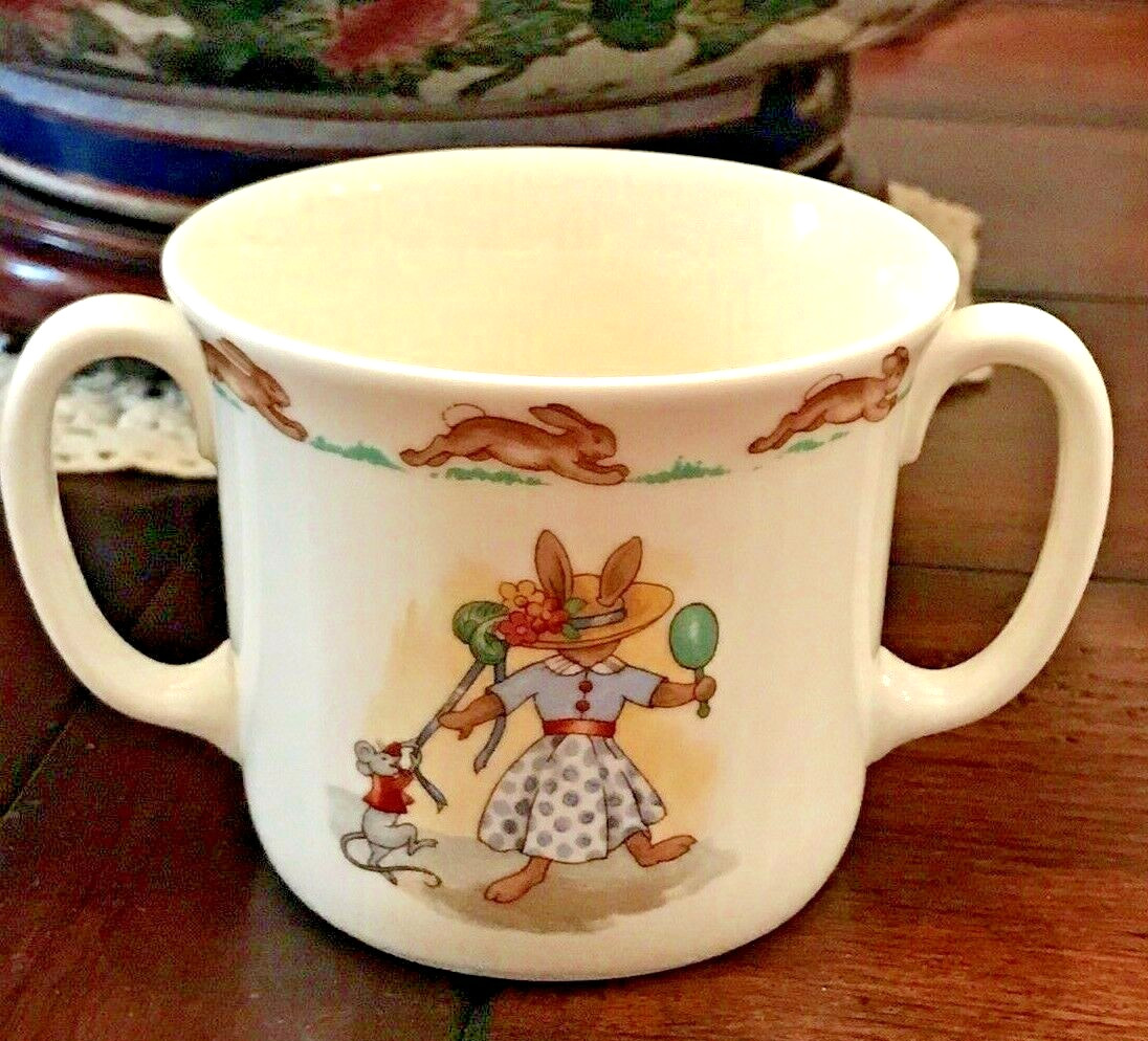 Royal Doulton Bunnykins 2-Handle Fine Bone China Children’s Cup Mug HAT SHOP