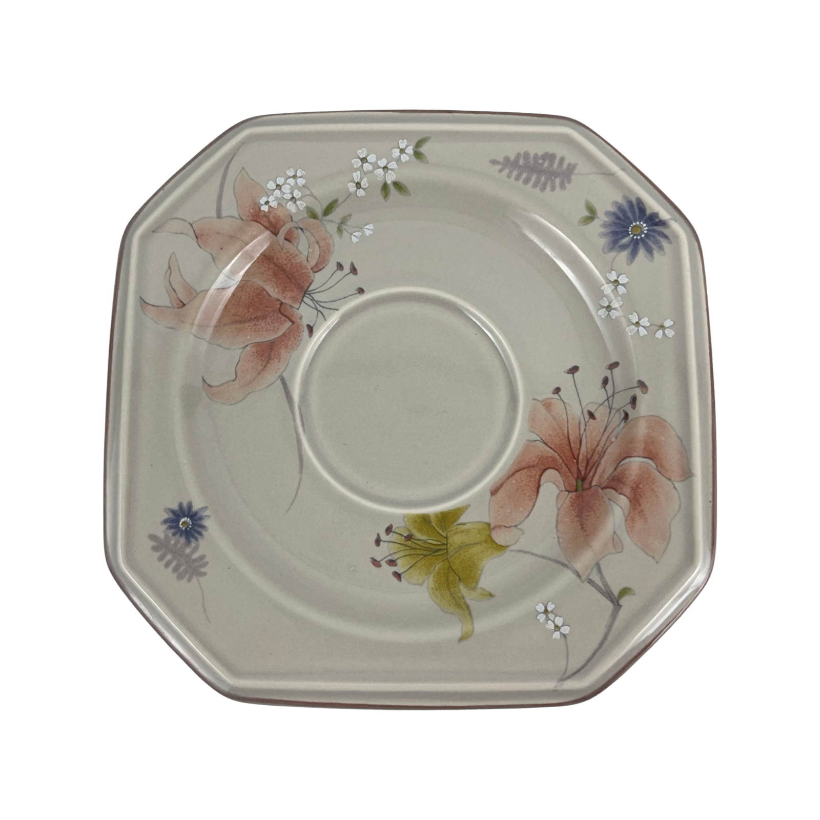Mikasa Continental Janette Cups and Saucers Lot of 4 VTG Multi-Floral Japan