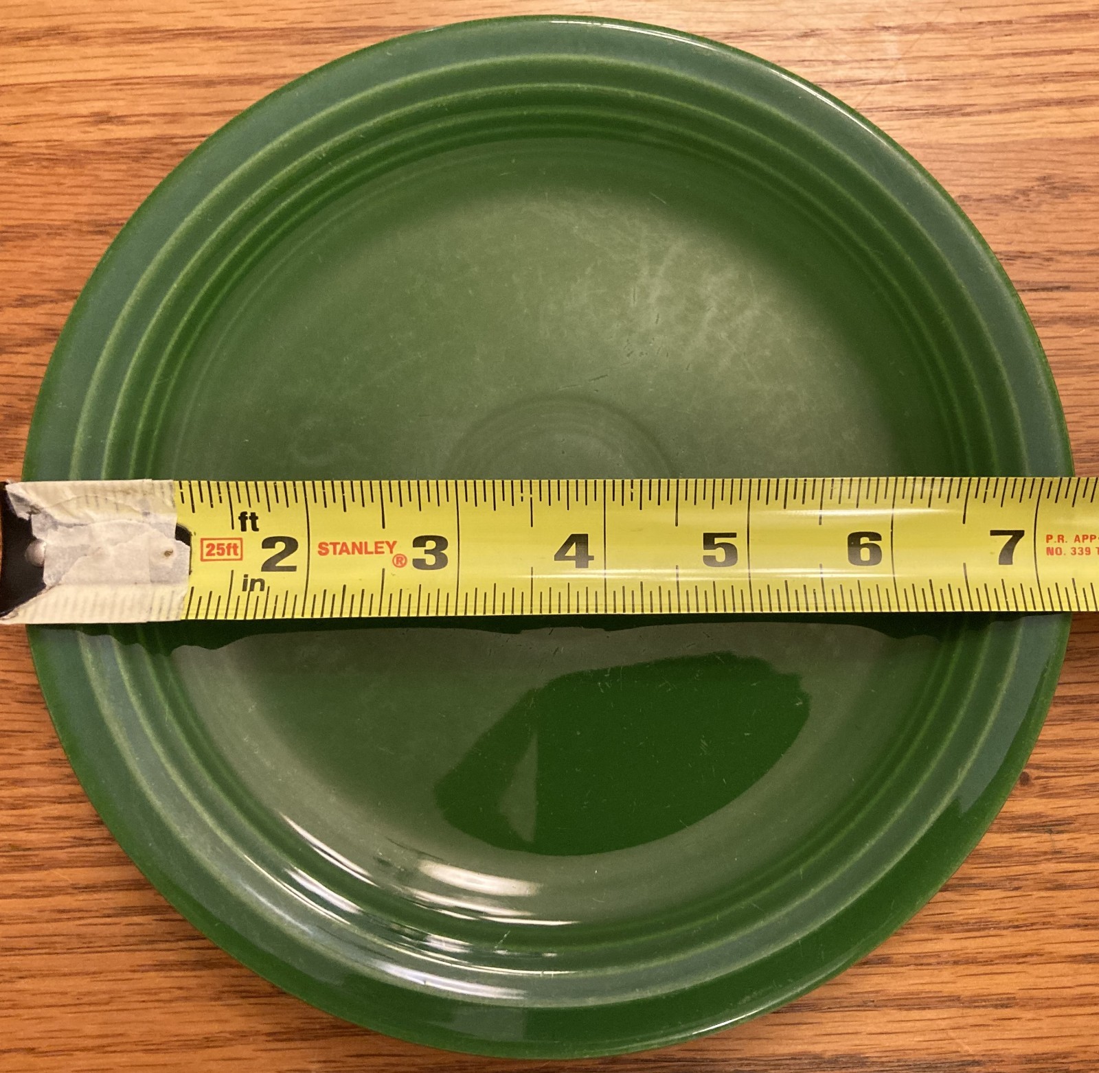 Vintage Fiestaware – 7″ (7 7/16″) salad plate in 1950s forest green (1951-1959)