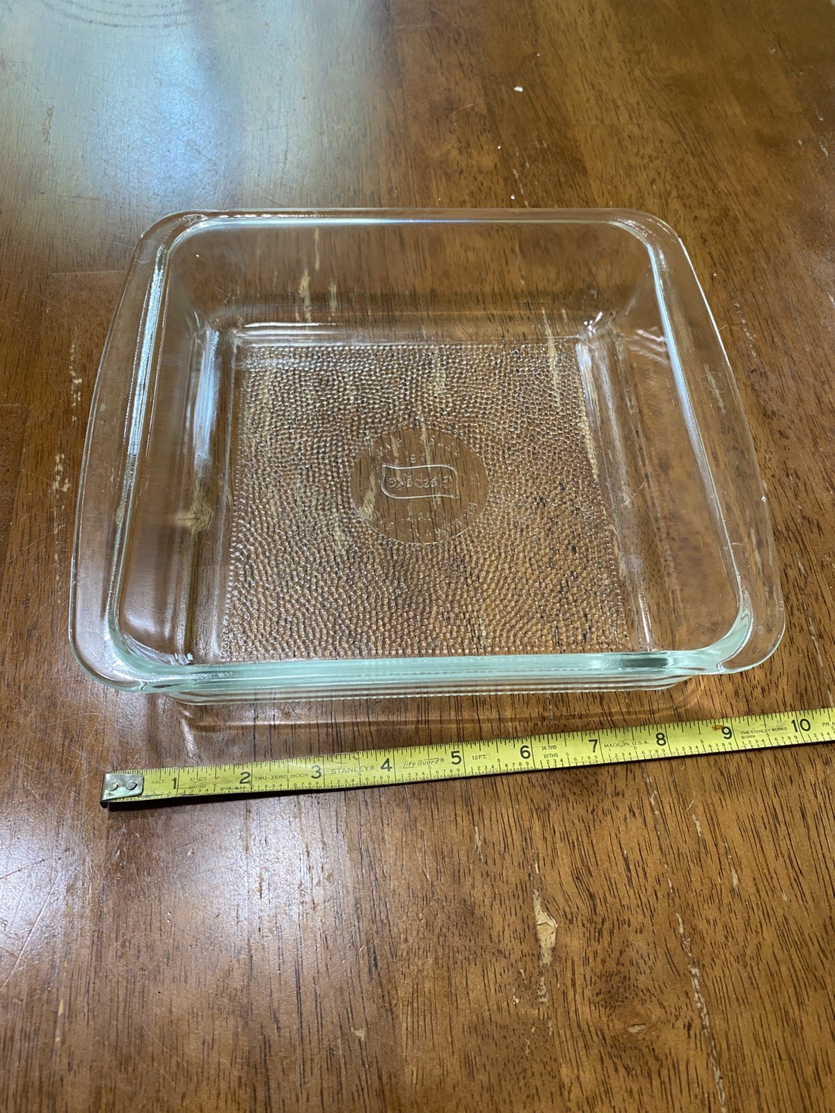 Glasbake J2428 Clear 8-inch Square Glass Baking or Casserole Dish U.S.A