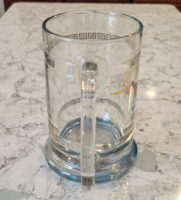 New Vintage Princess House Pheasant Crystal Glass Stein Beer Mug 15 oz 1970’s