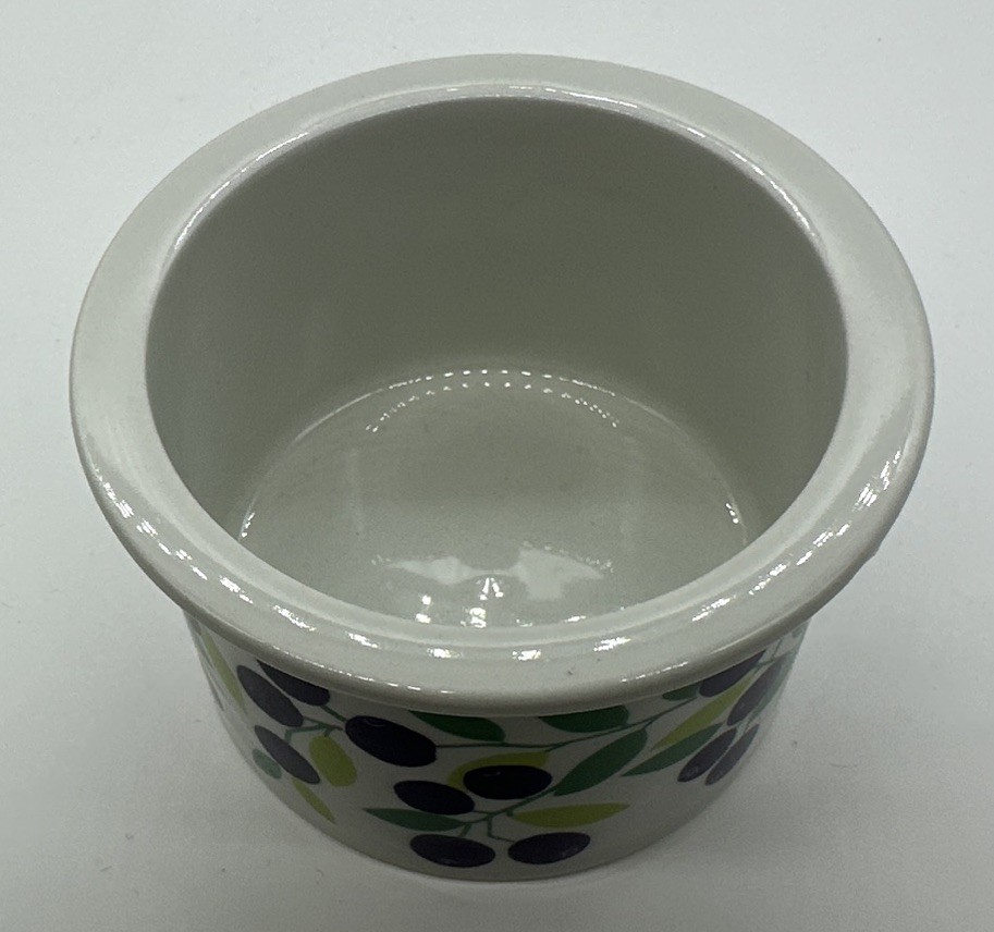 Arabia Pomona Berries Bowl White Ceramic Finland Mid-Century Modern 6-69