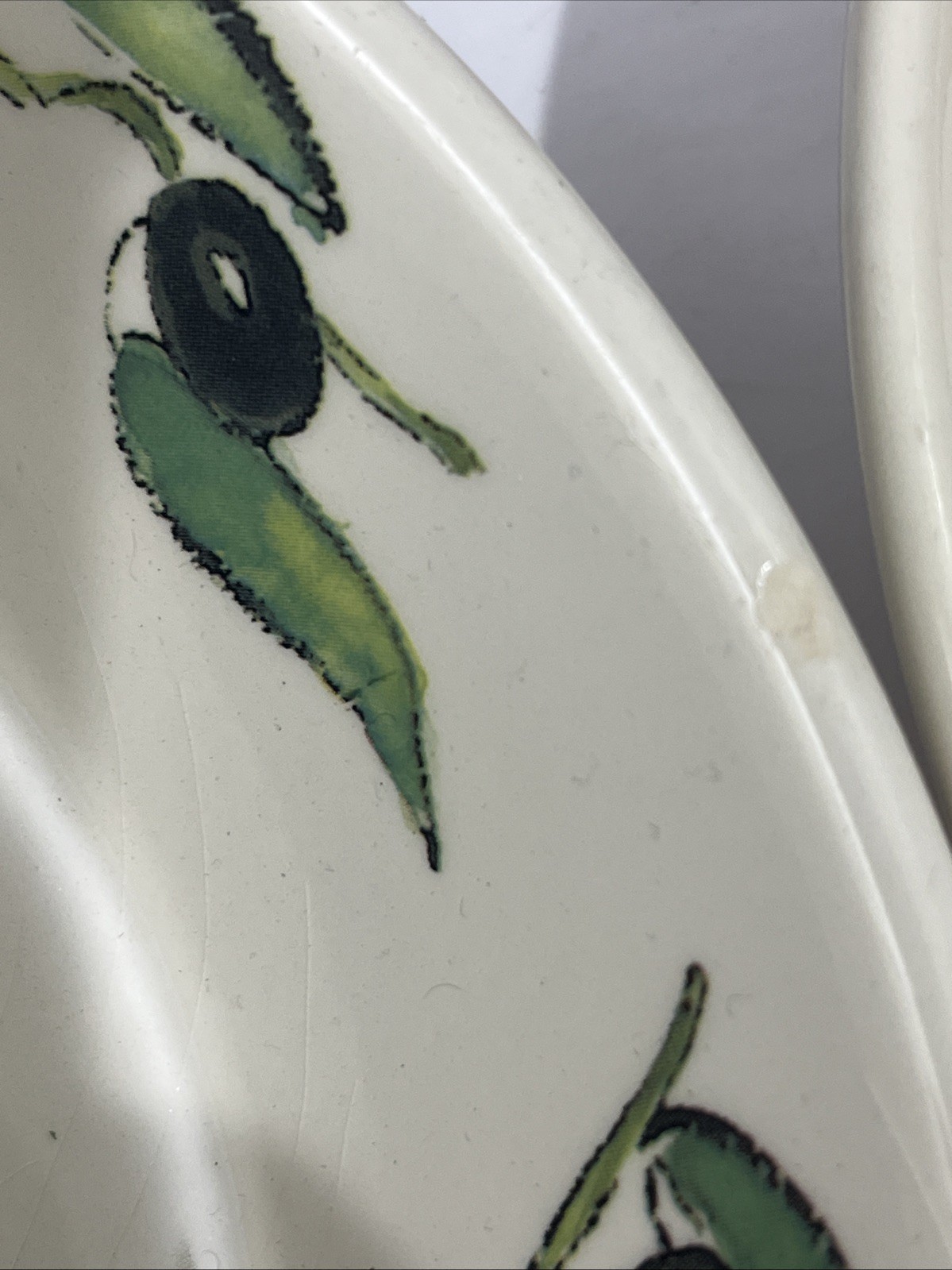 Rosanna Ceramic Italy Set Of 4 Pasta Bowls Olives, Peppers, Leaves 9.75″ D