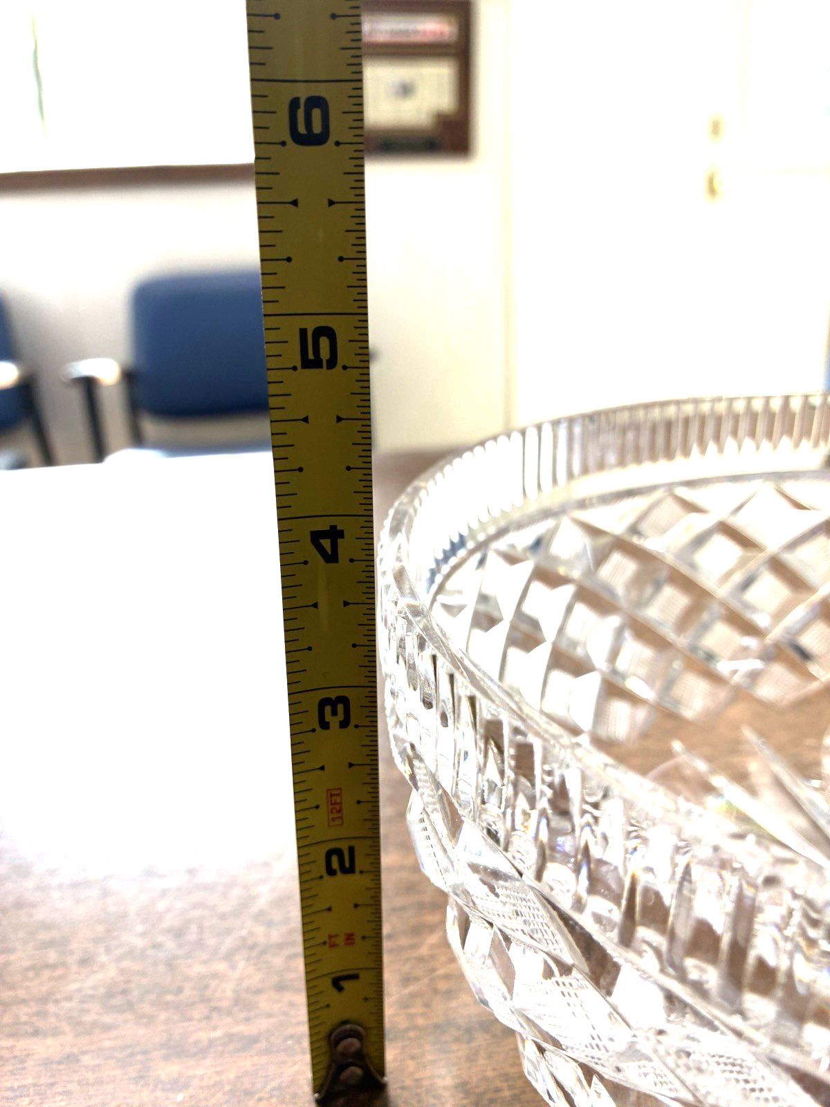 Vintage Waterford Crystal 8″ Round Fruit Salad Bowl Killeen Pattern Unmarked