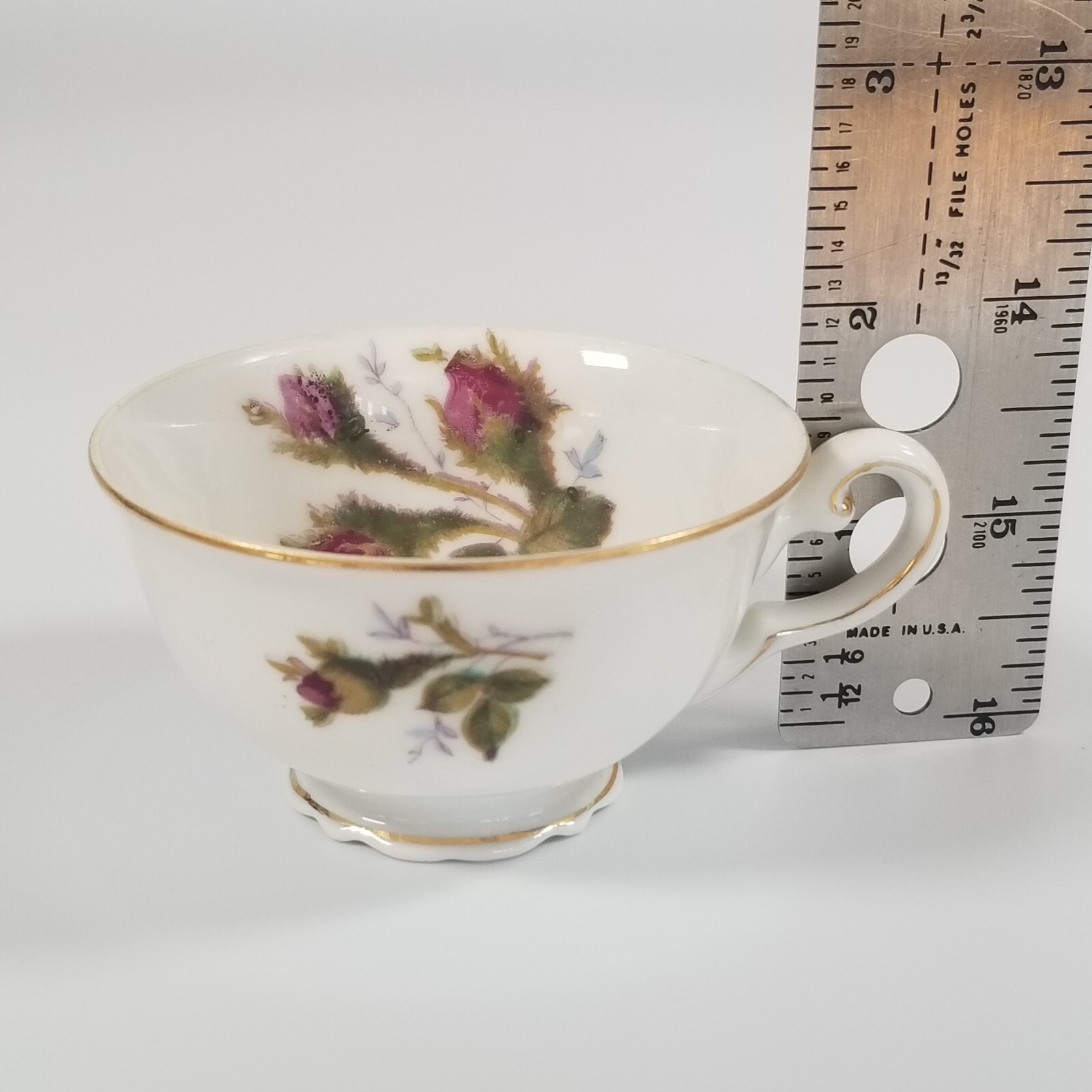 Vintage Miniature Rossetti Pink Rose Cup and Saucer Made In Occupied Japan 