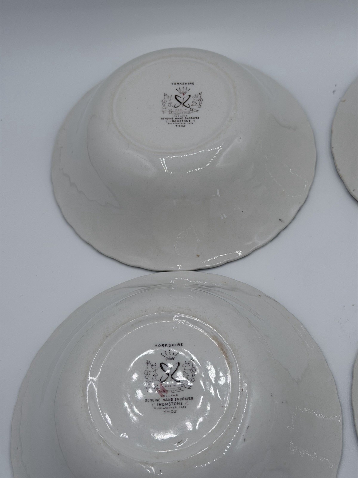 Staffordshire Ironstone Yorkshire Multicolor Coupe Cereal Bowls Set of 6 England