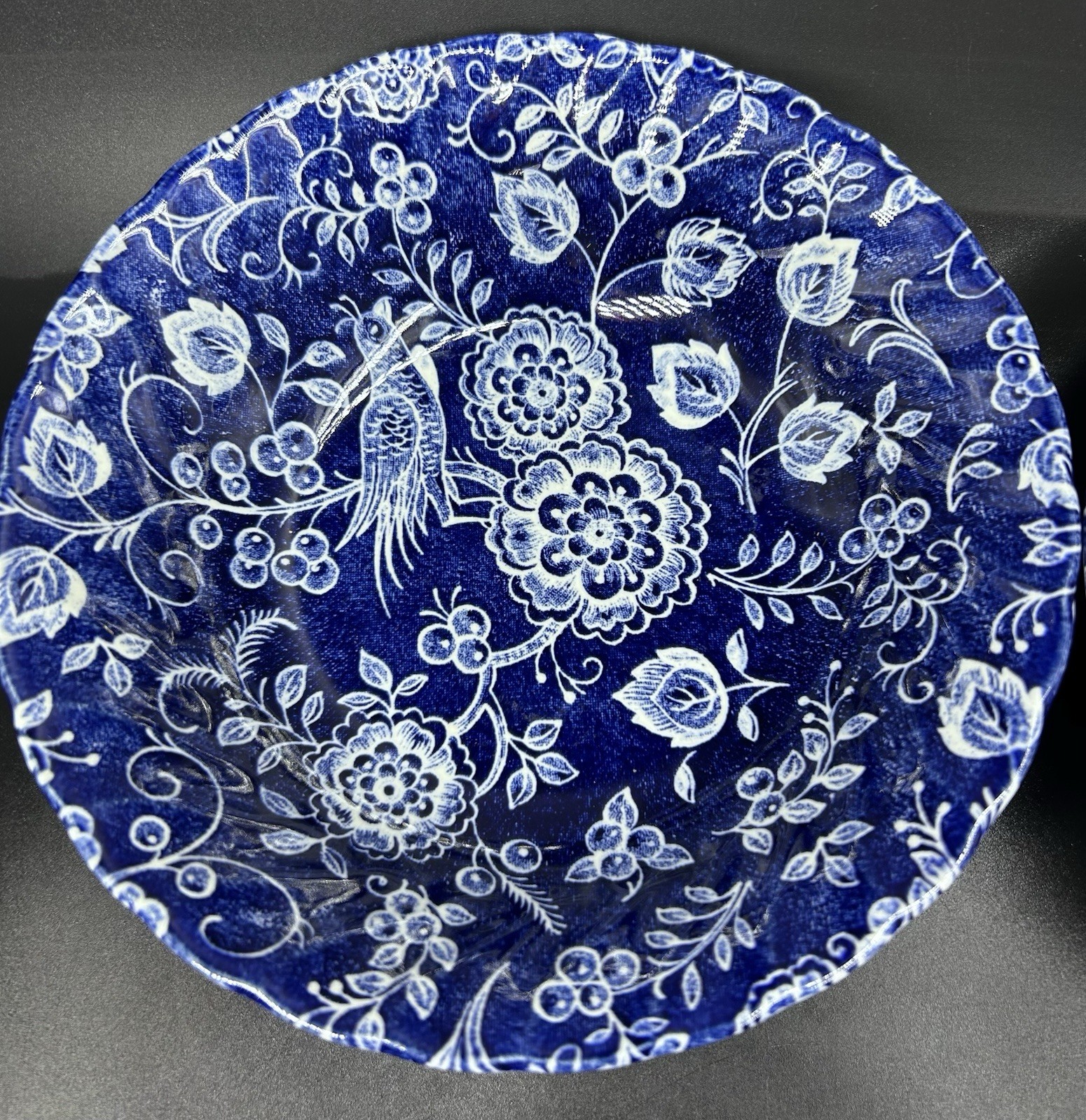 Pair Royal Wessex Small 6.25″ Dessert/Fruit Bowls NANKIN BLUE Bird Flower